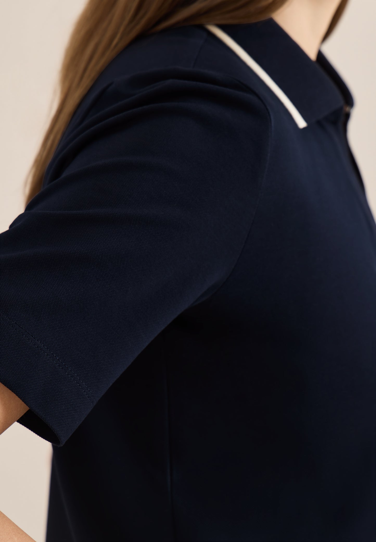 CECIL - Kurzarm Poloshirt - Farbe: universal blue