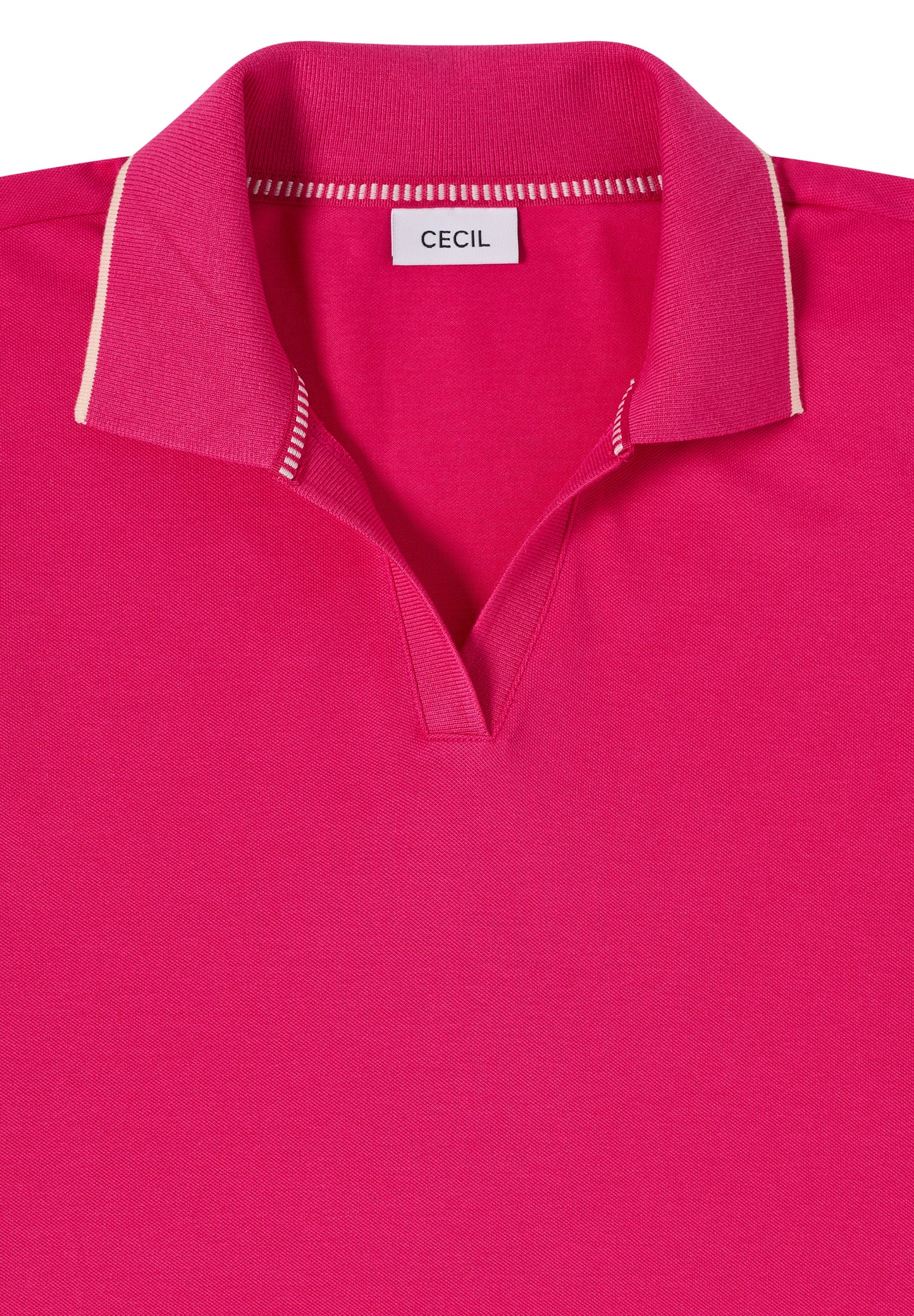 CECIL - Kurzarm Poloshirt - Farbe: beetroot pink