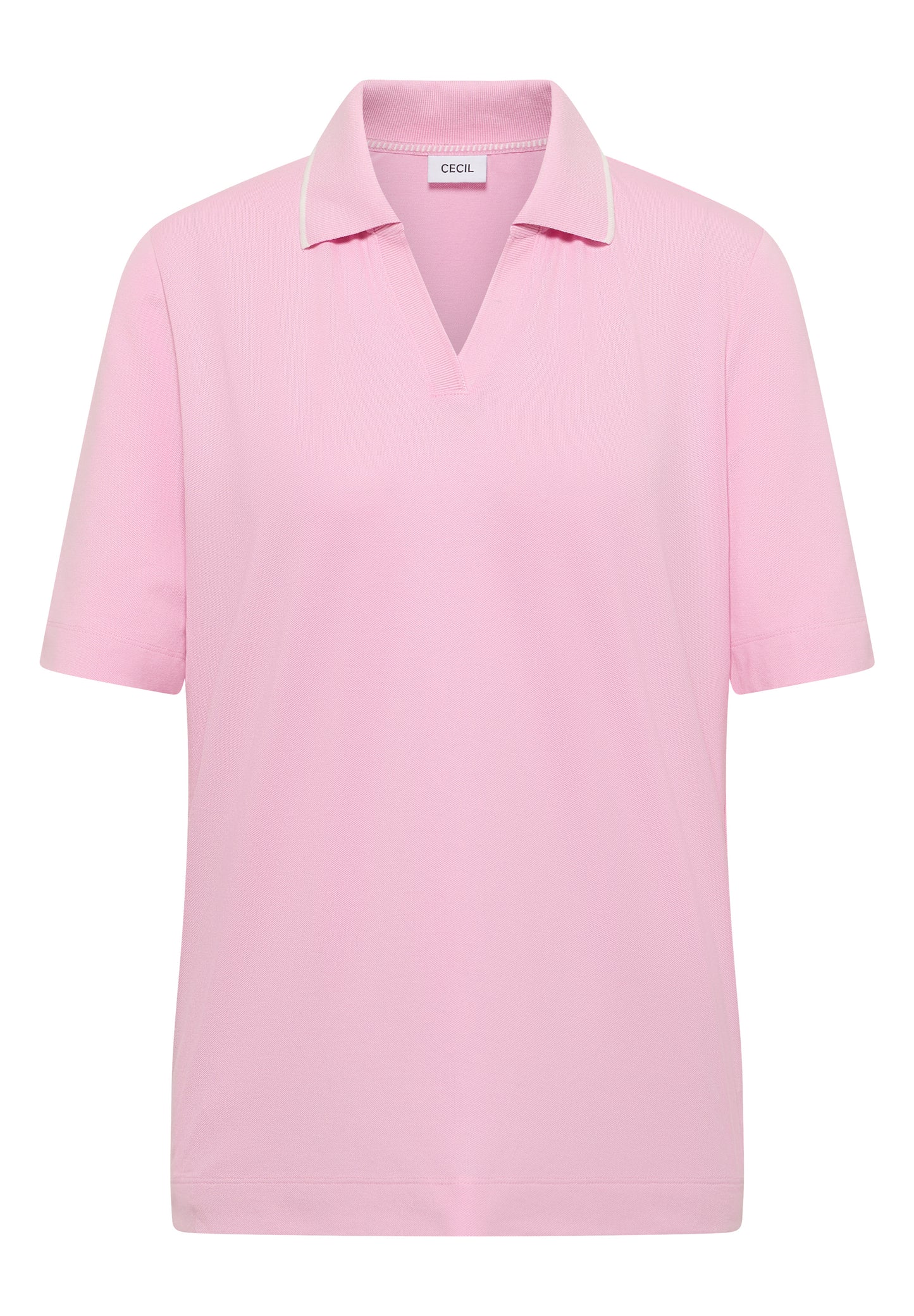 CECIL - Kurzarm Poloshirt - Farbe: light blush rose