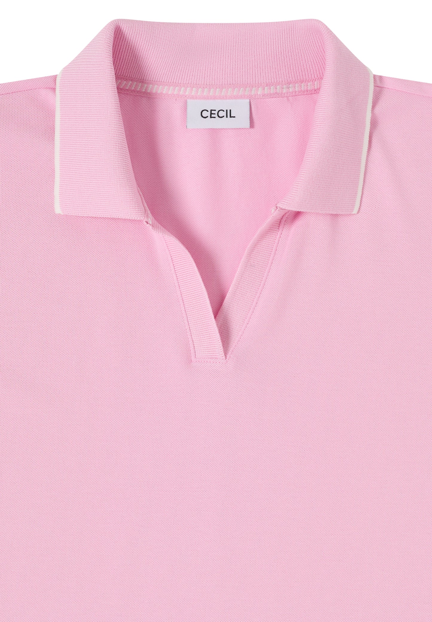 CECIL - Kurzarm Poloshirt - Farbe: light blush rose