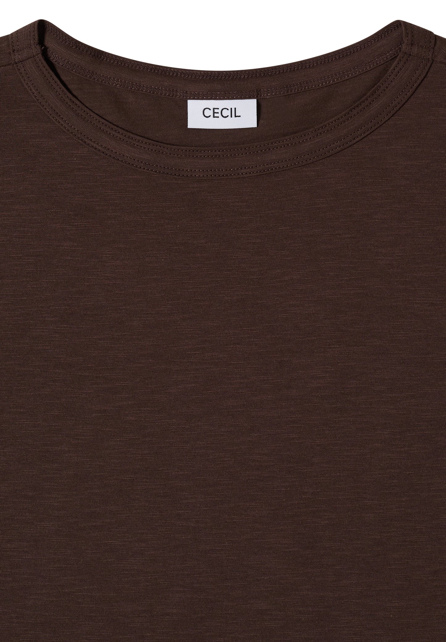 CECIL - Kurzarm T-Shirt aus reiner Baumwolle - Farbe: macchiato brown