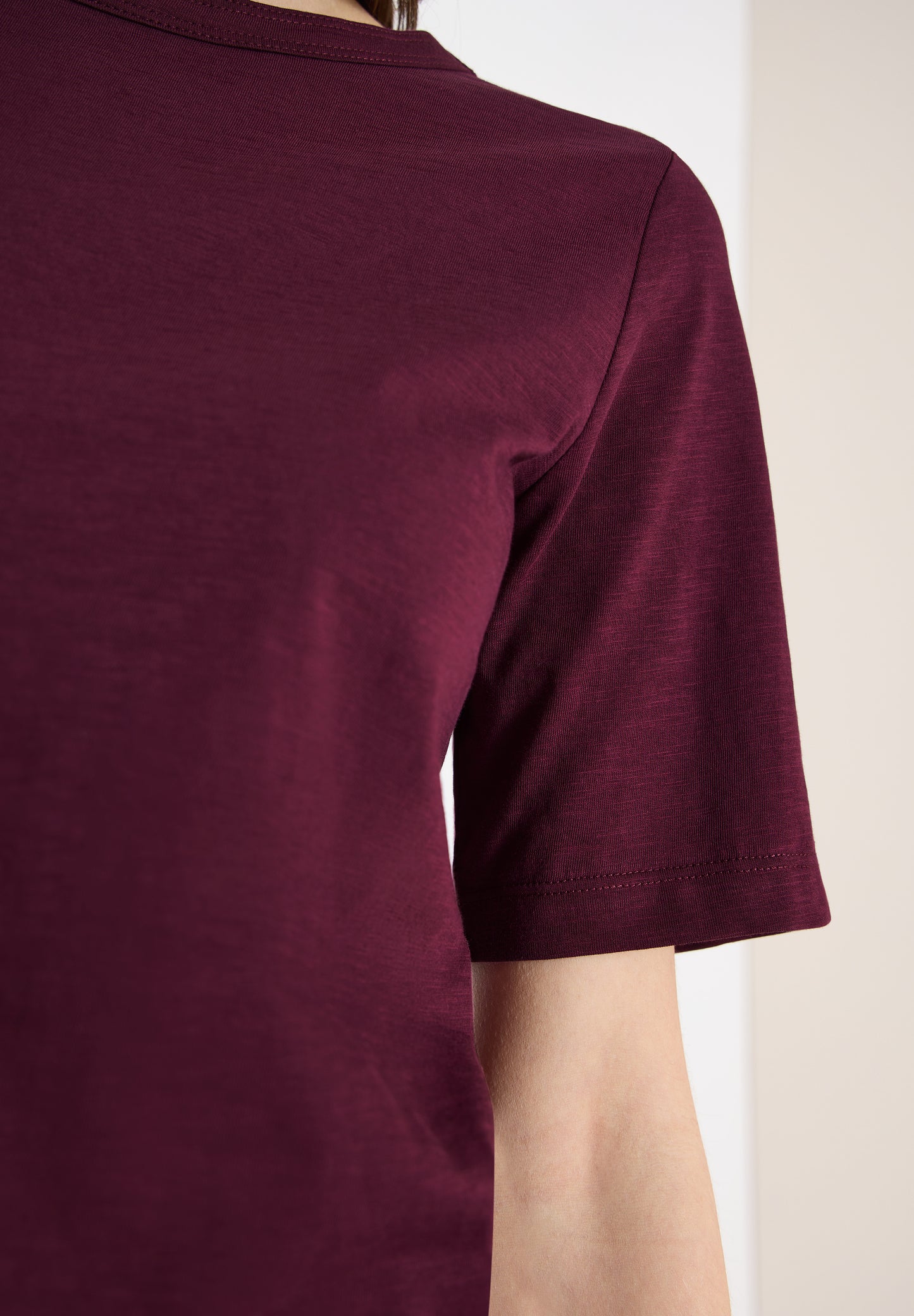 CECIL - Kurzarm T-Shirt aus reiner Baumwolle - Farbe: Rot