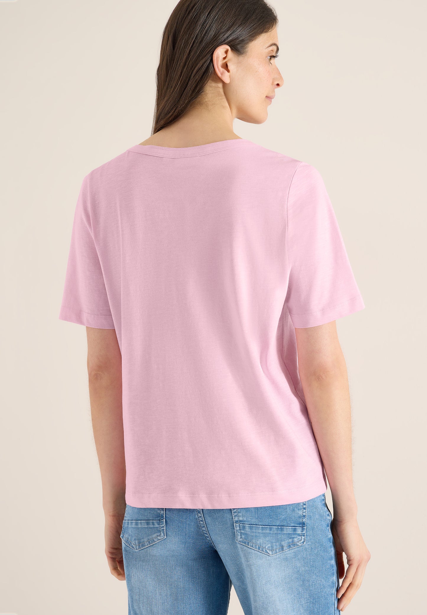 CECIL - Kurzarm T-Shirt aus reiner Baumwolle - Farbe: light blush rose