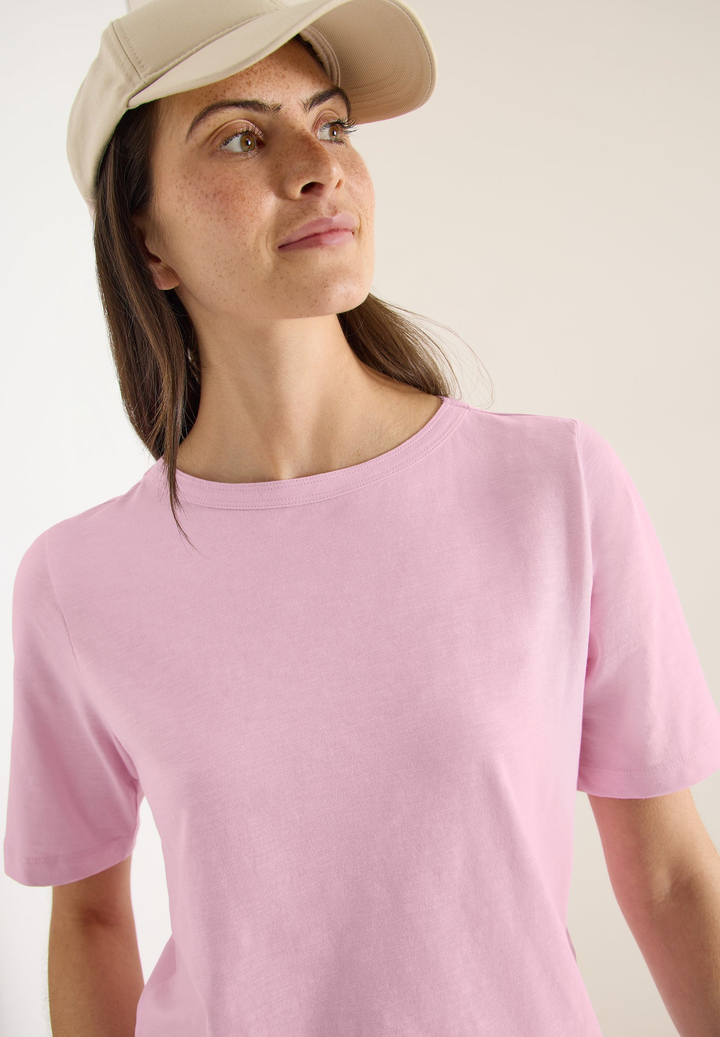 CECIL - Kurzarm T-Shirt aus reiner Baumwolle - Farbe: light blush rose