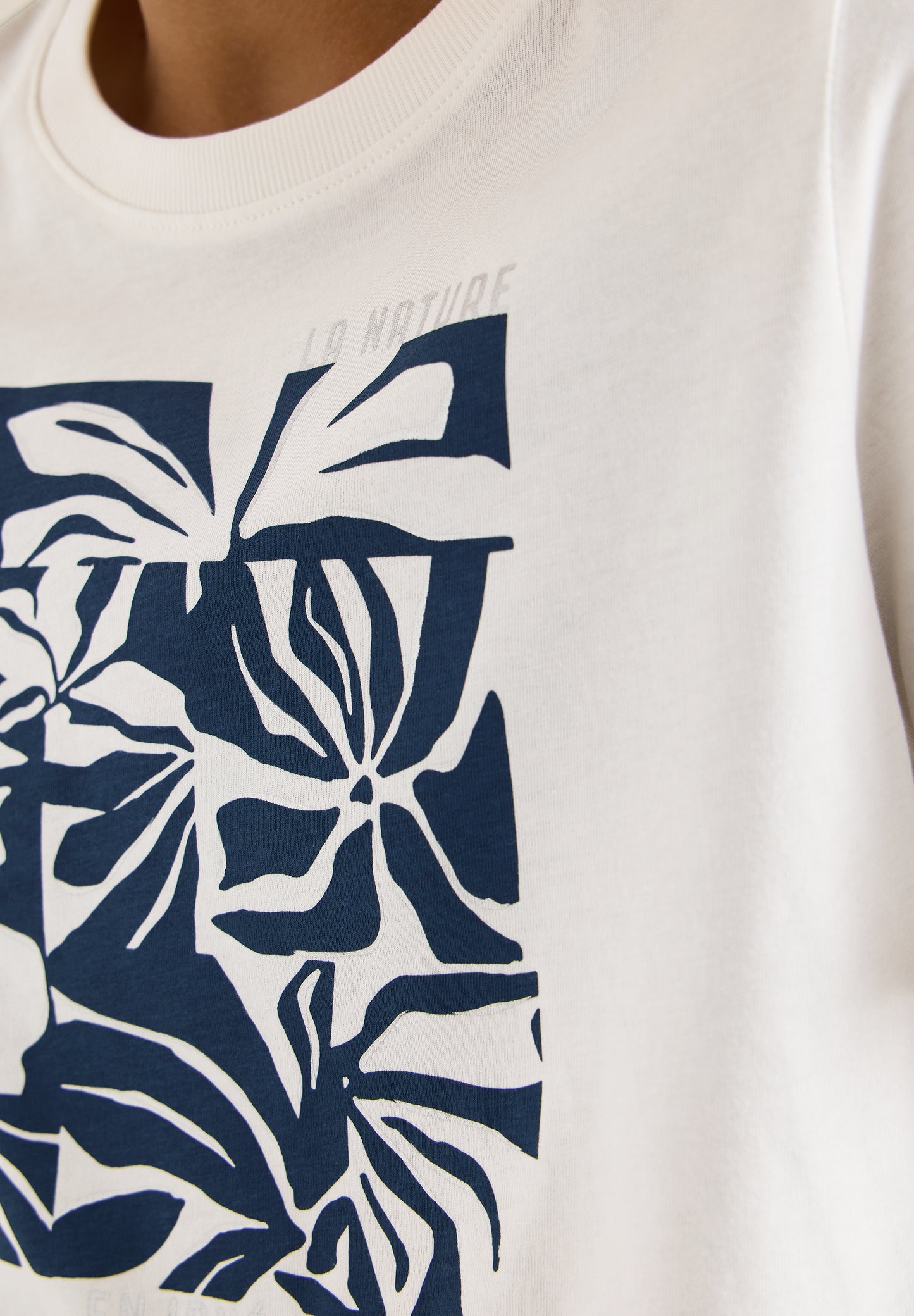 CECIL - T-Shirt mit Rundhals und Frontprint - Farbe: vanilla white