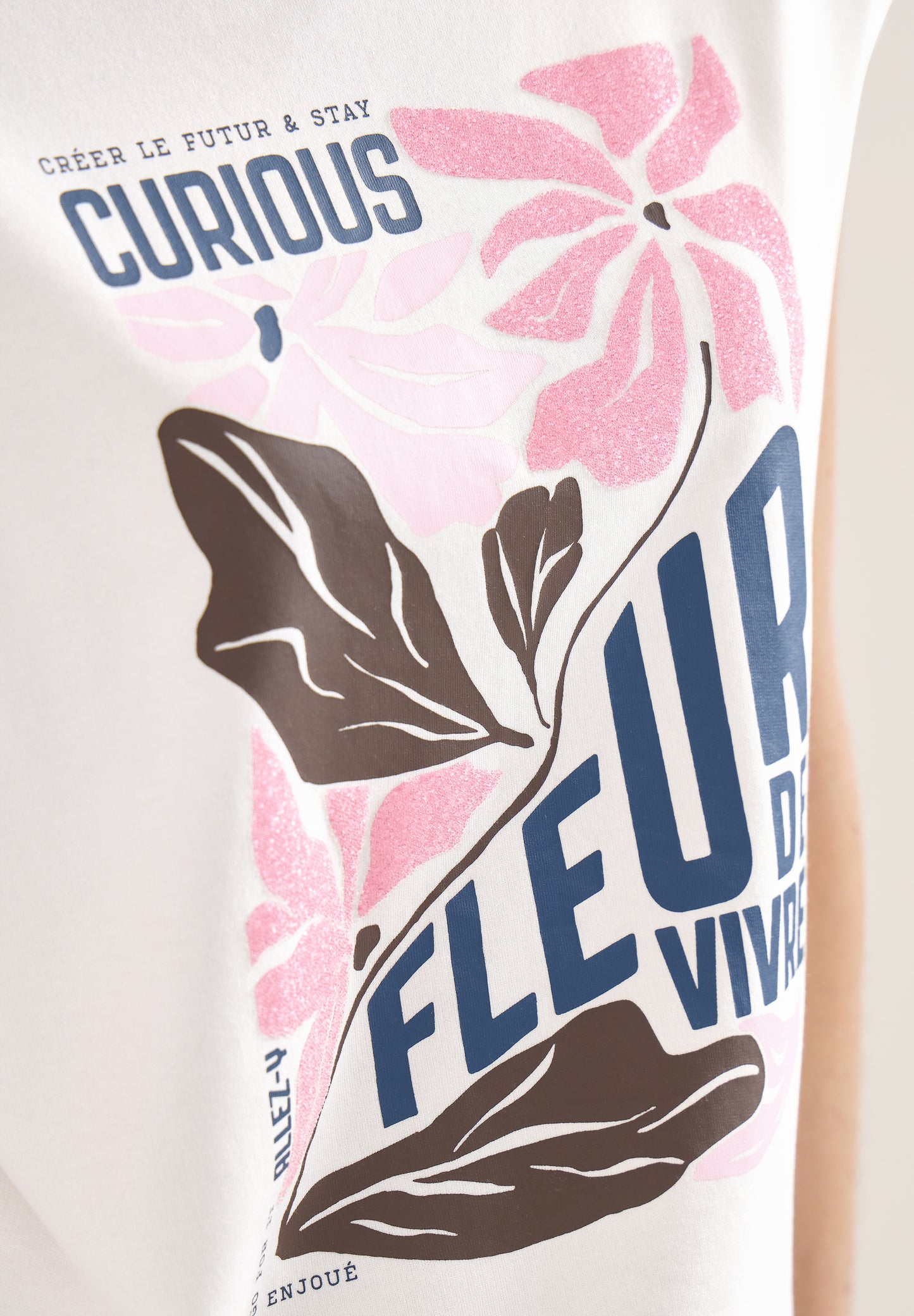 CECIL - T-Shirt mit Boatneck und Frontprint - Farbe: vanilla white