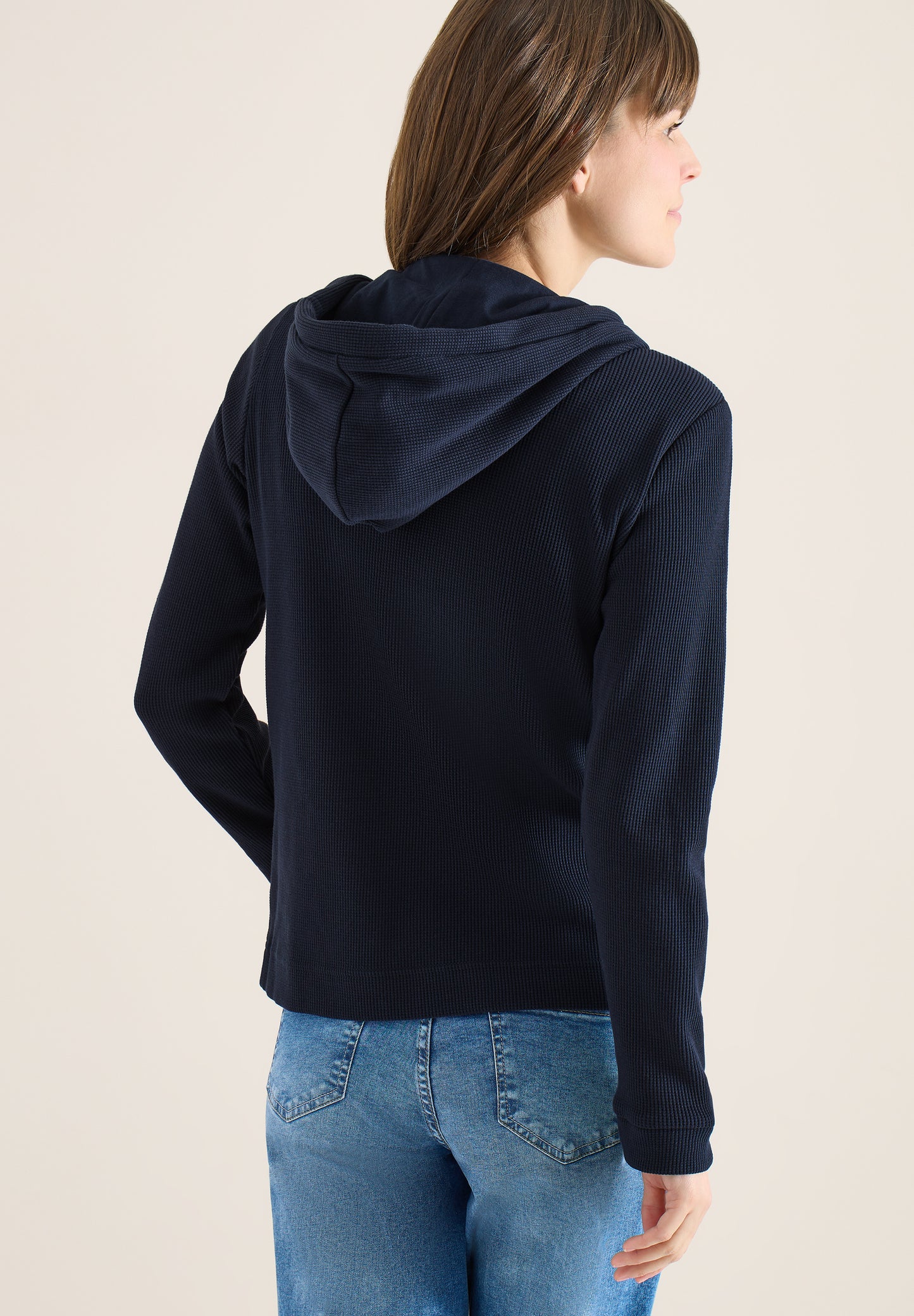 CECIL - Langarm Jacke mit Kapuze und Taschen - Farbe: universal blue