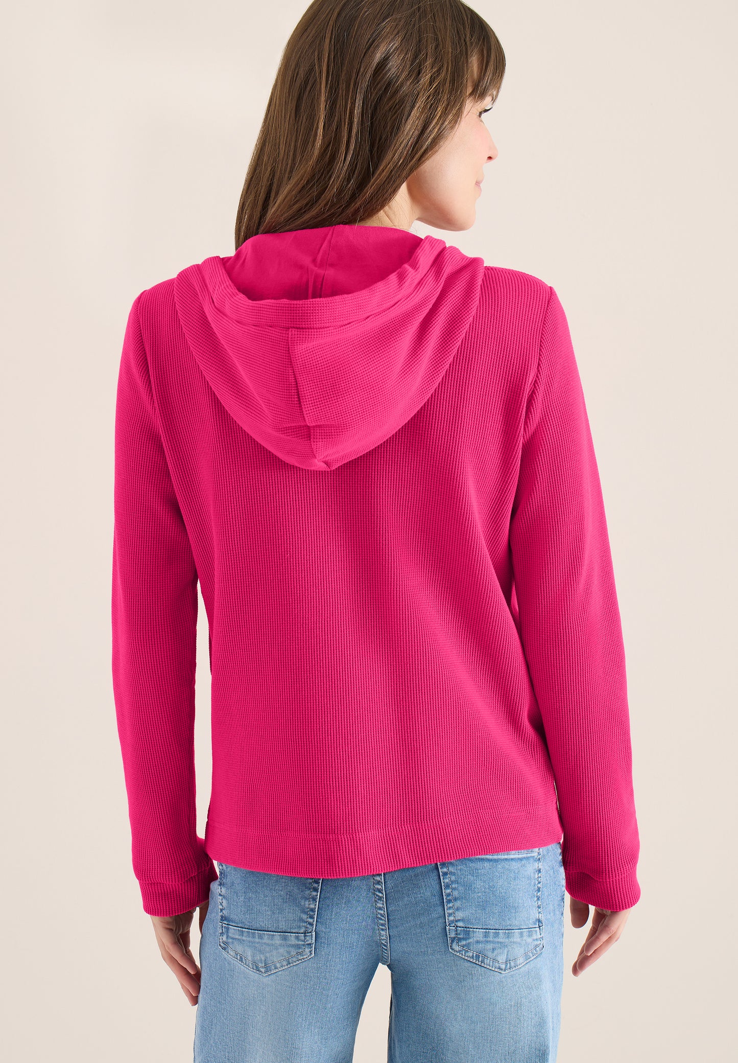 CECIL - Langarm Jacke mit Kapuze und Taschen - Farbe: beetroot pink