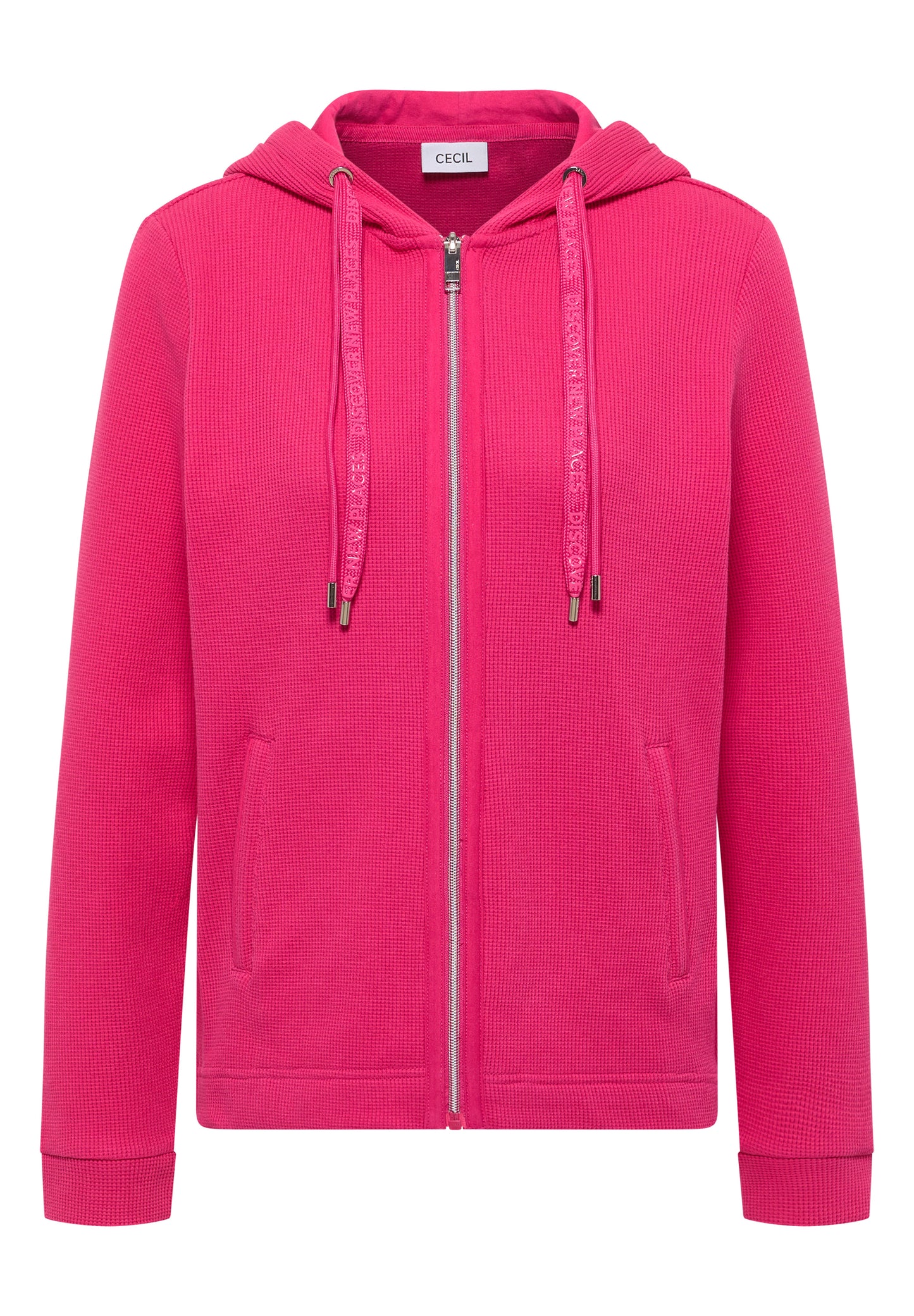 CECIL - Langarm Jacke mit Kapuze und Taschen - Farbe: beetroot pink