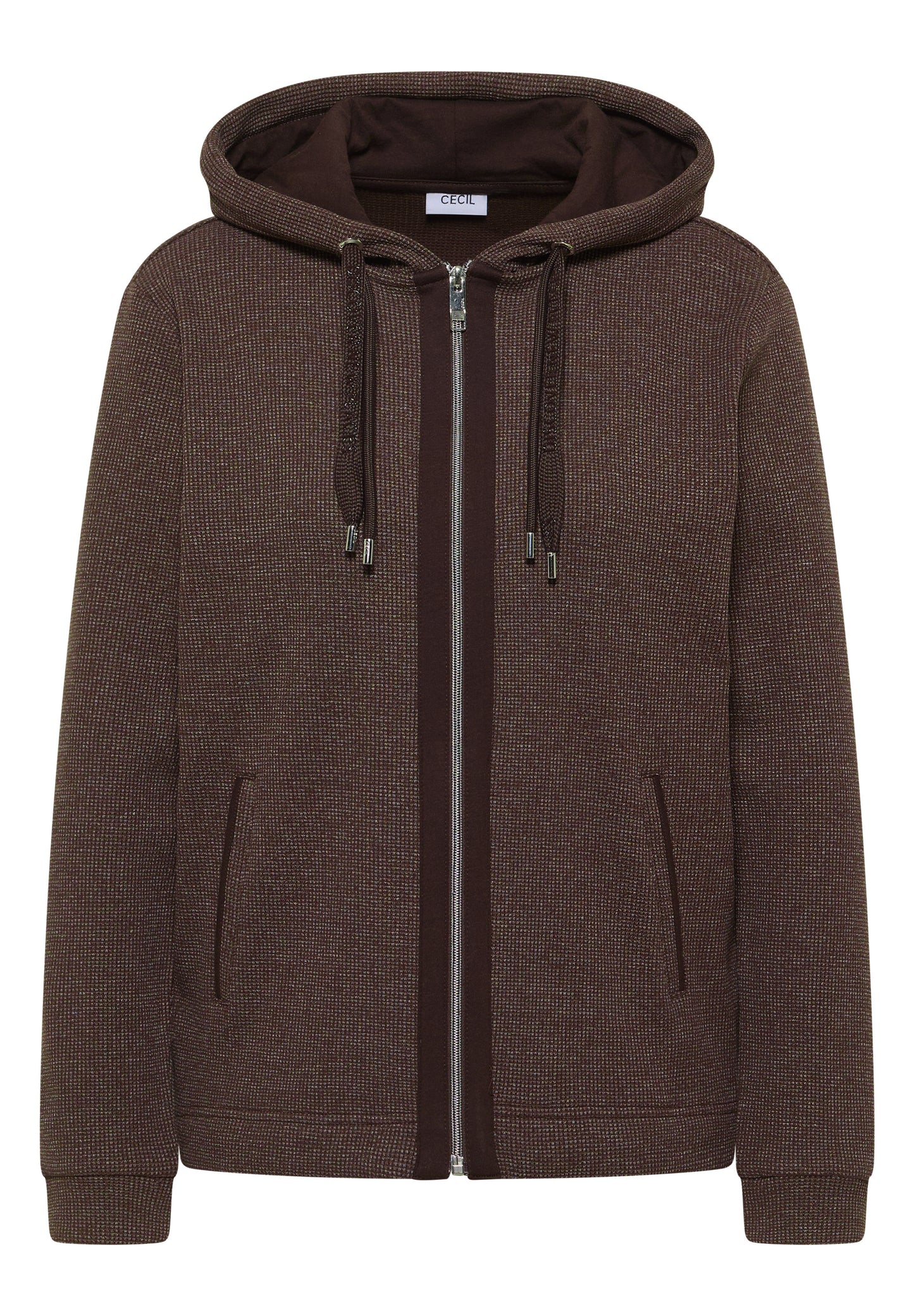 CECIL - Langarm Jacke mit Kapuze und Taschen - Farbe: macchiato brown