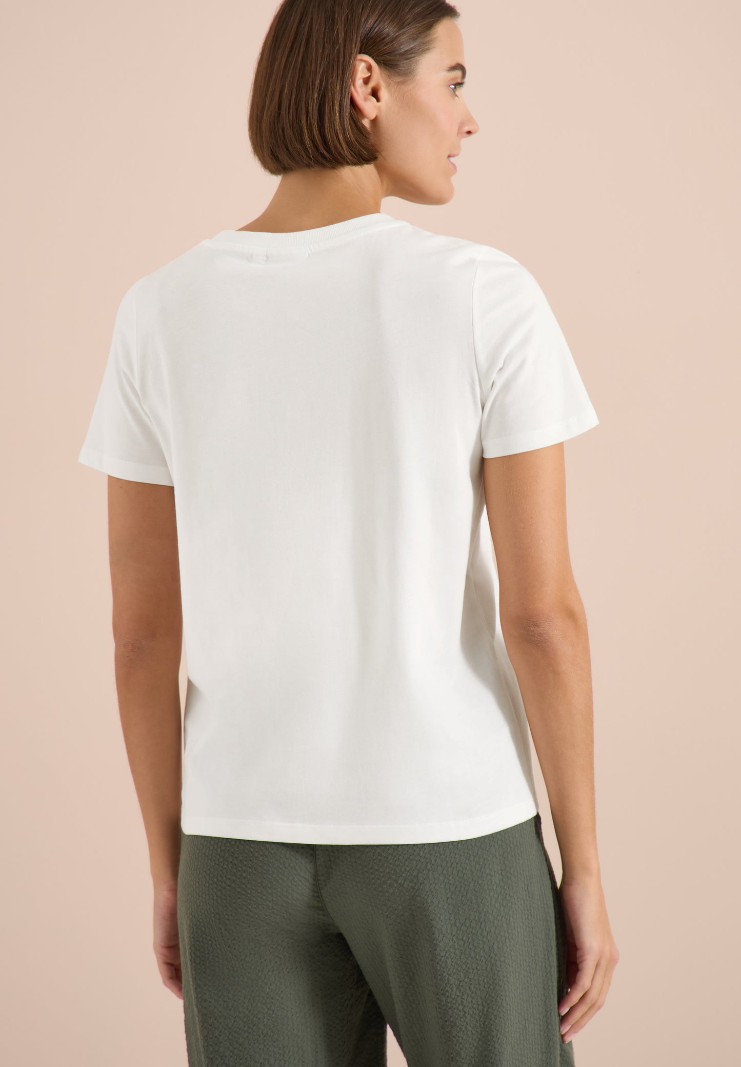 CECIL - T-Shirt mit Rundhals und Folienprint - Farbe: vanilla white
