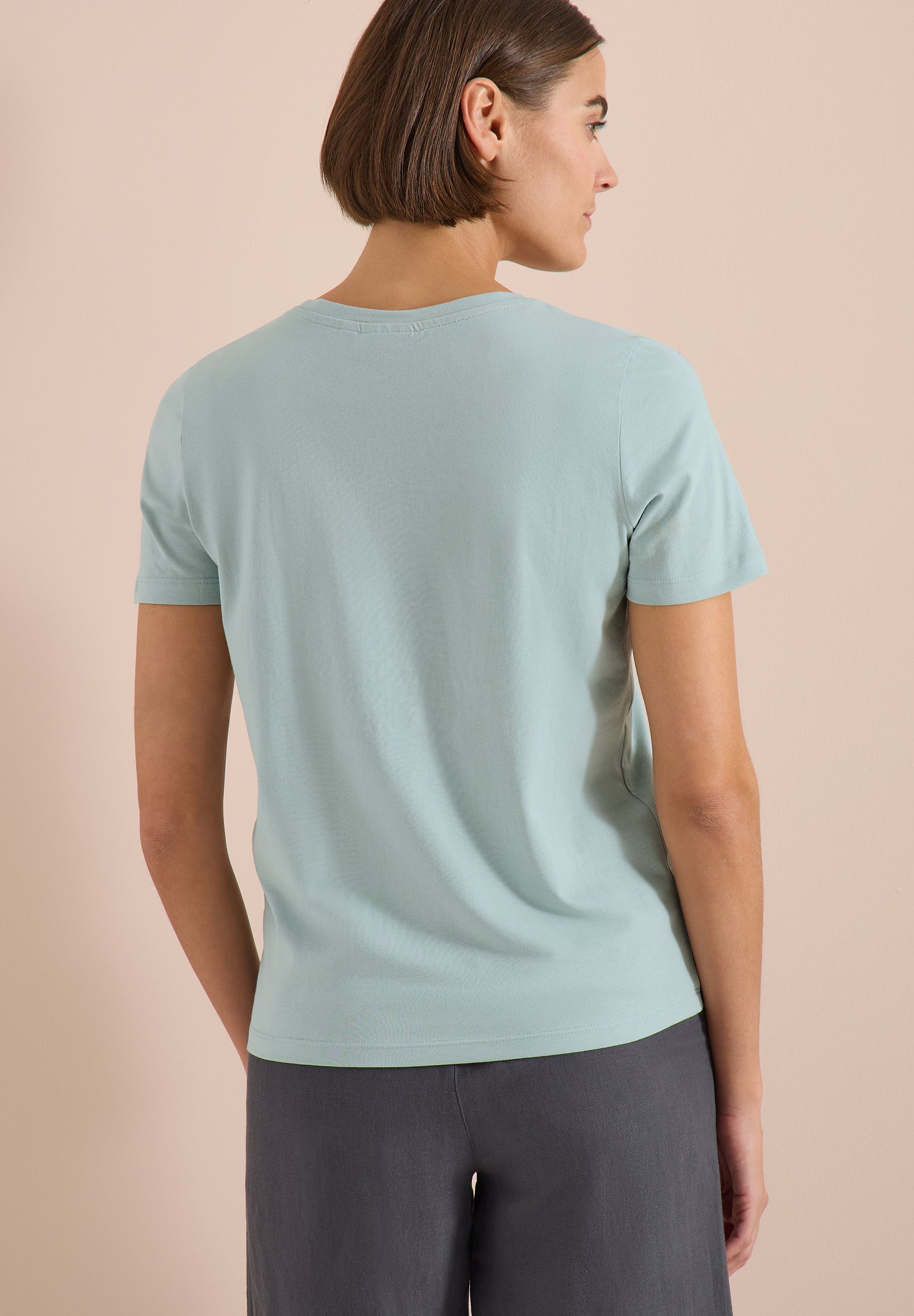 CECIL - T-Shirt mit Rundhals und Frontprint - Farbe: crystal mint