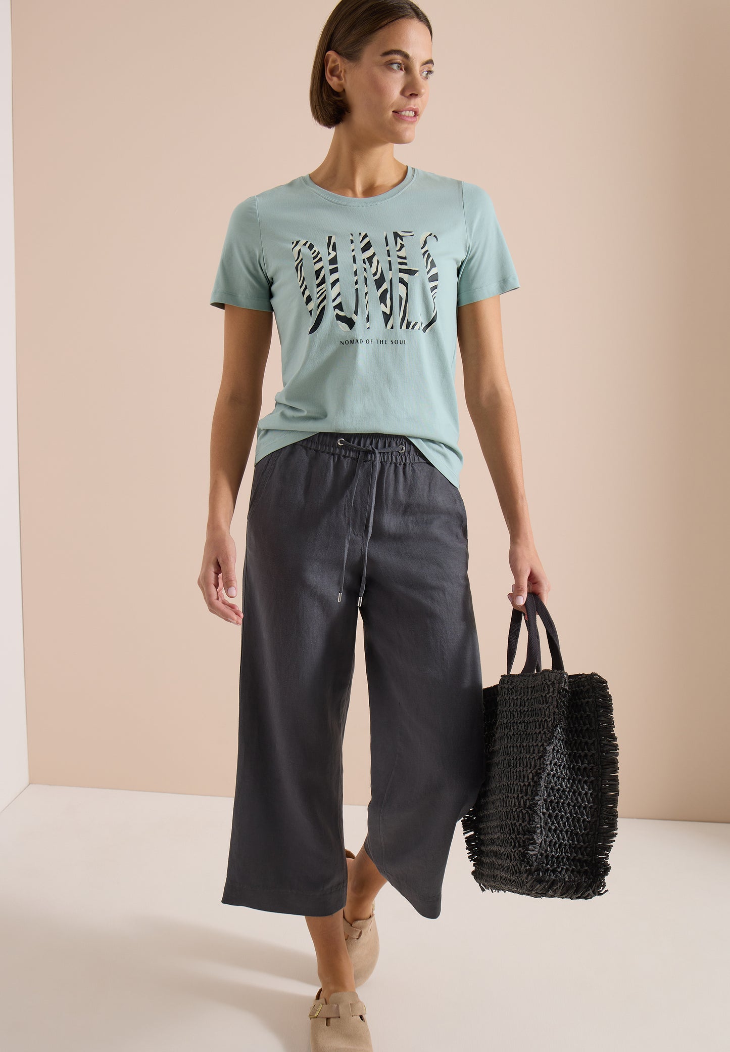 CECIL - T-Shirt mit Rundhals und Frontprint - Farbe: crystal mint