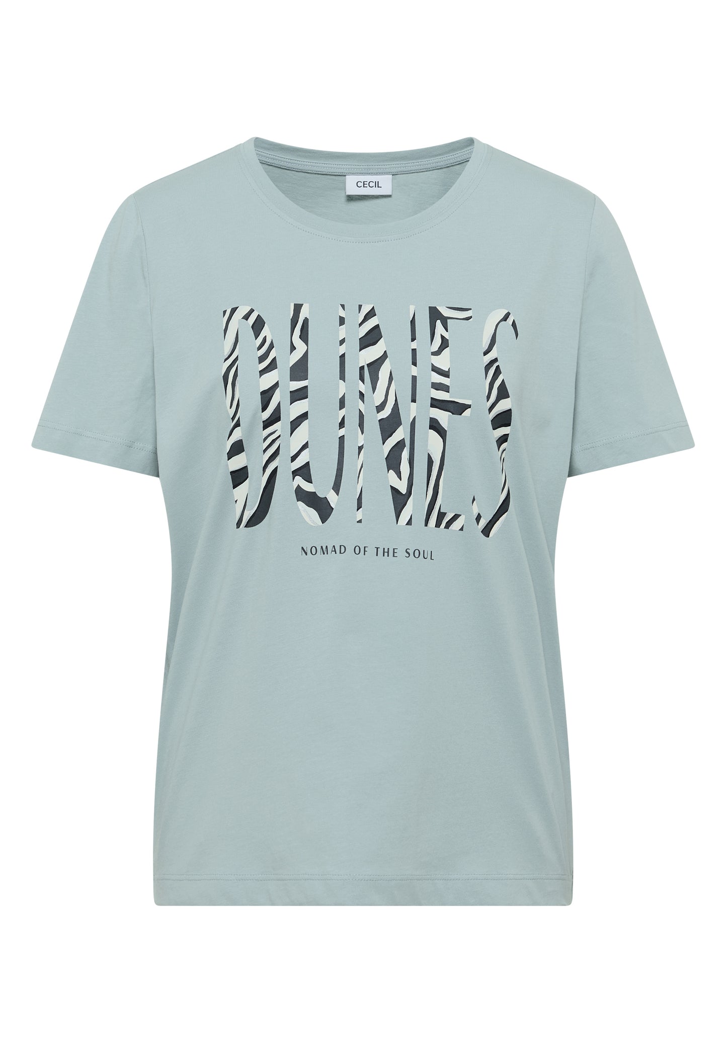 CECIL - T-Shirt mit Rundhals und Frontprint - Farbe: crystal mint