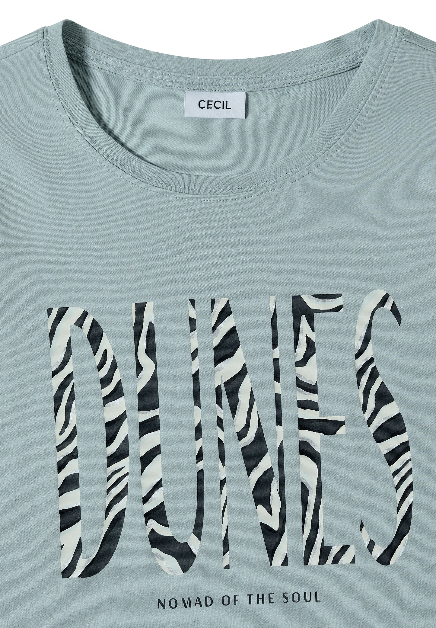 CECIL - T-Shirt mit Rundhals und Frontprint - Farbe: crystal mint