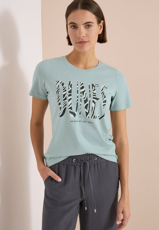 CECIL - T-Shirt mit Rundhals und Frontprint - Farbe: crystal mint