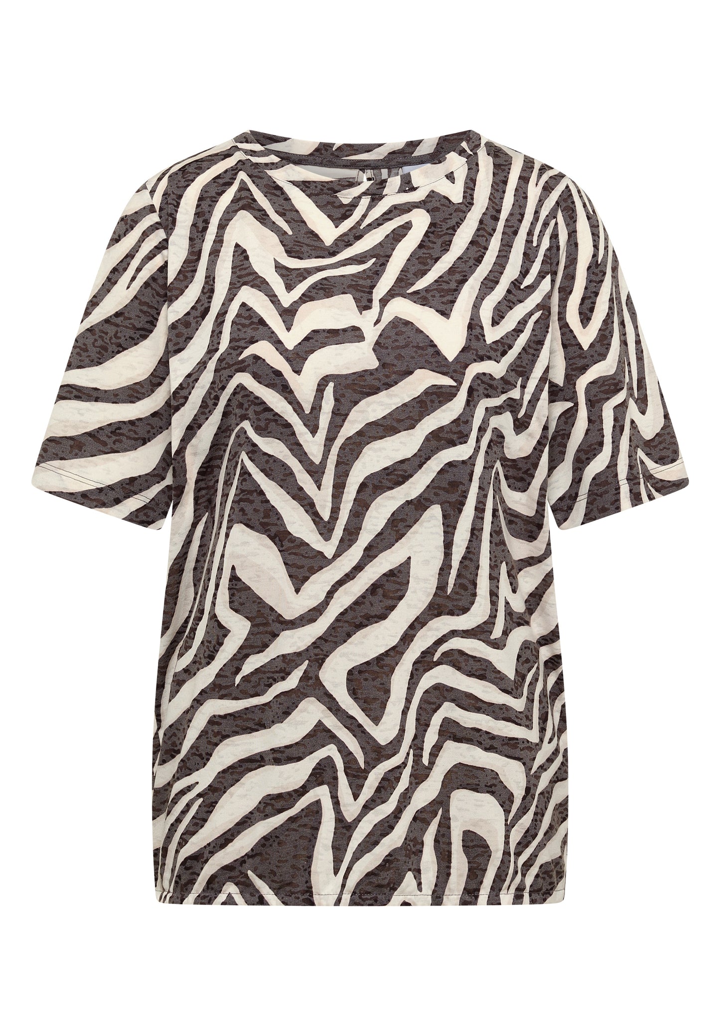 CECIL - T-Shirt in Ausbrenner-Optik - Farbe: brown cacao