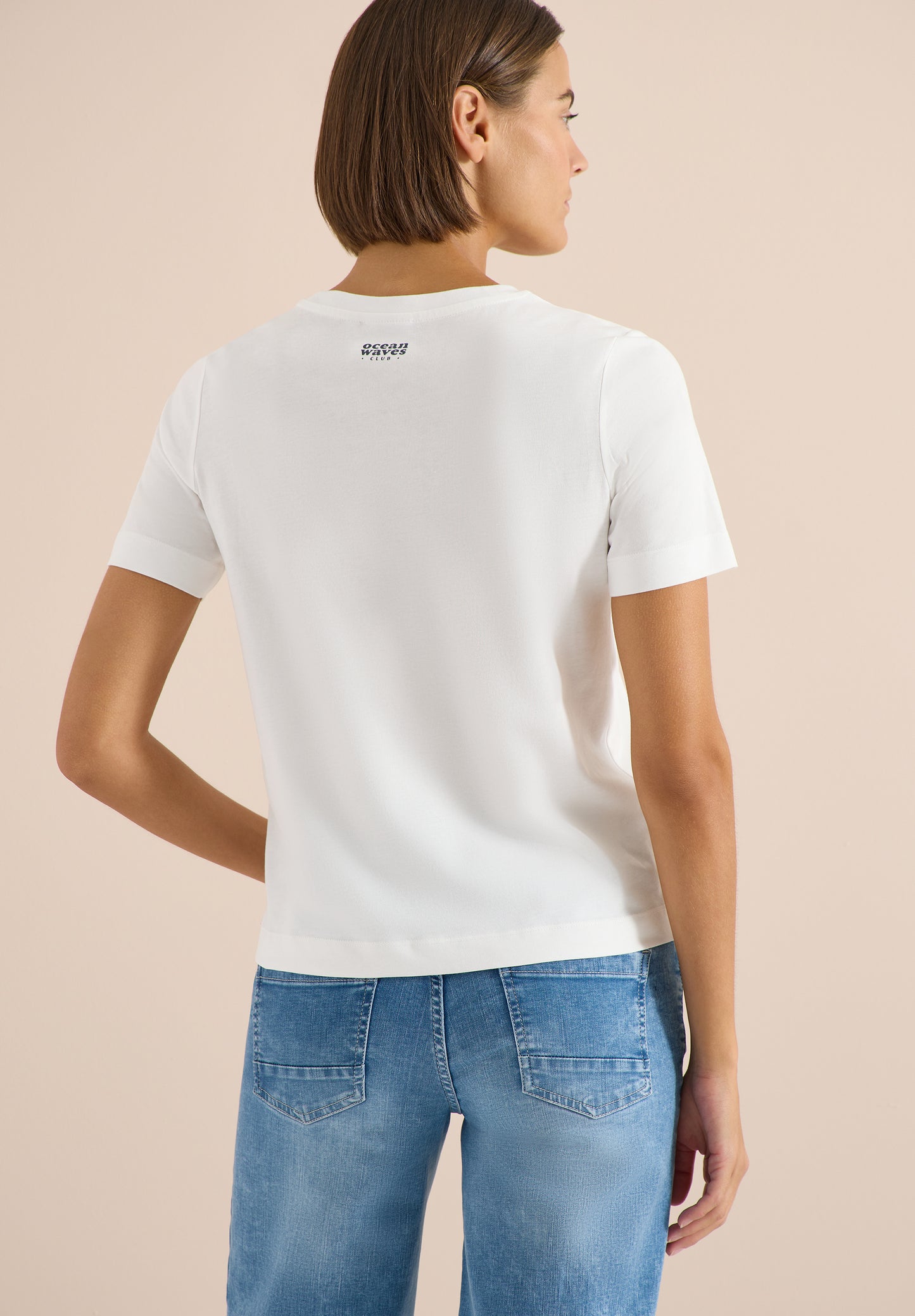 CECIL - Shirt mit Rundhals und maritimem Print - Farbe: vanilla white
