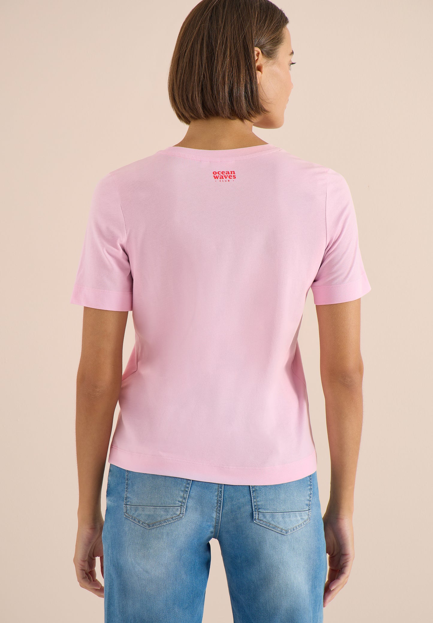 CECIL - Shirt mit Rundhals und maritimem Print - Farbe: light blush rose