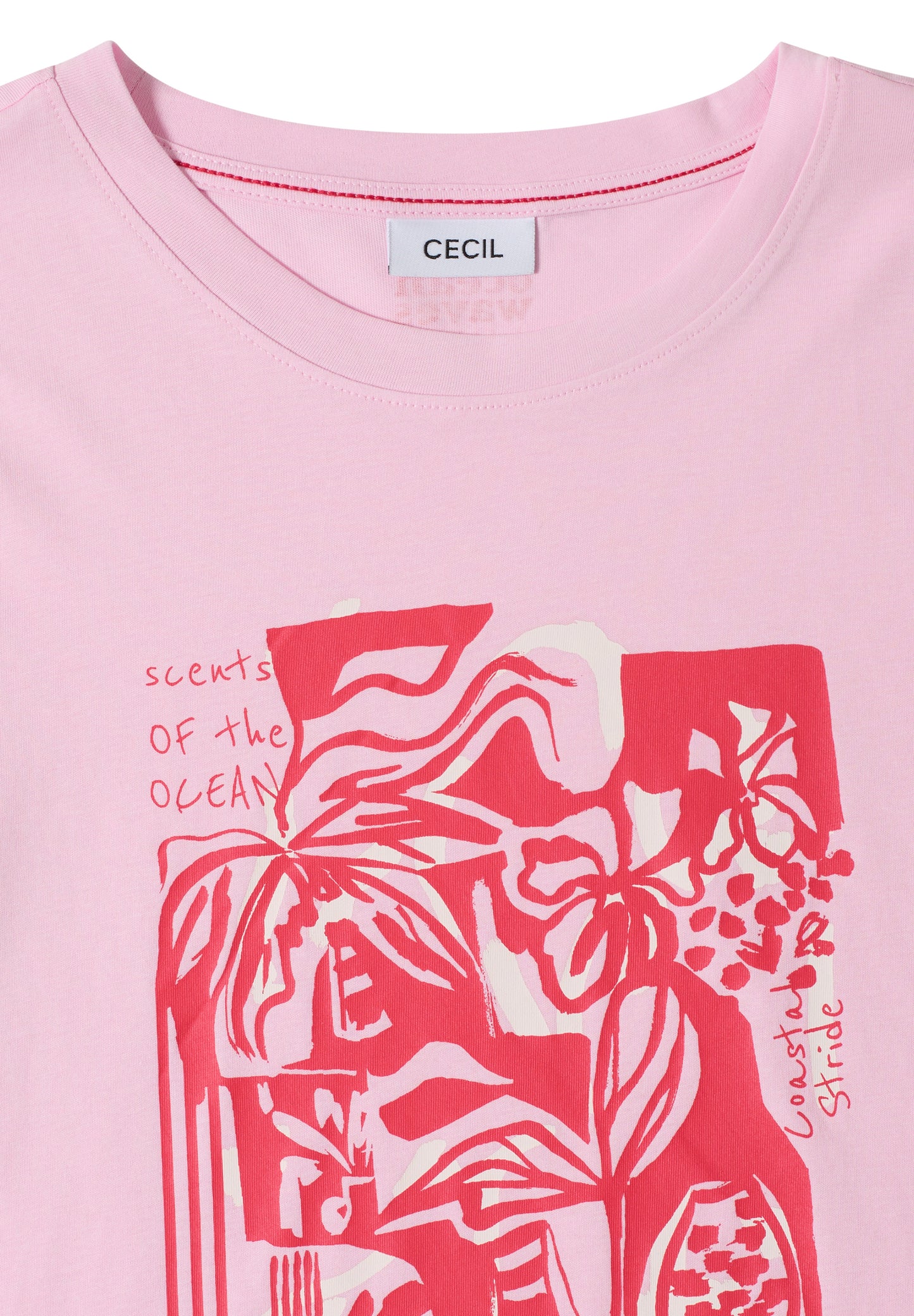 CECIL - Shirt mit Rundhals und maritimem Print - Farbe: light blush rose