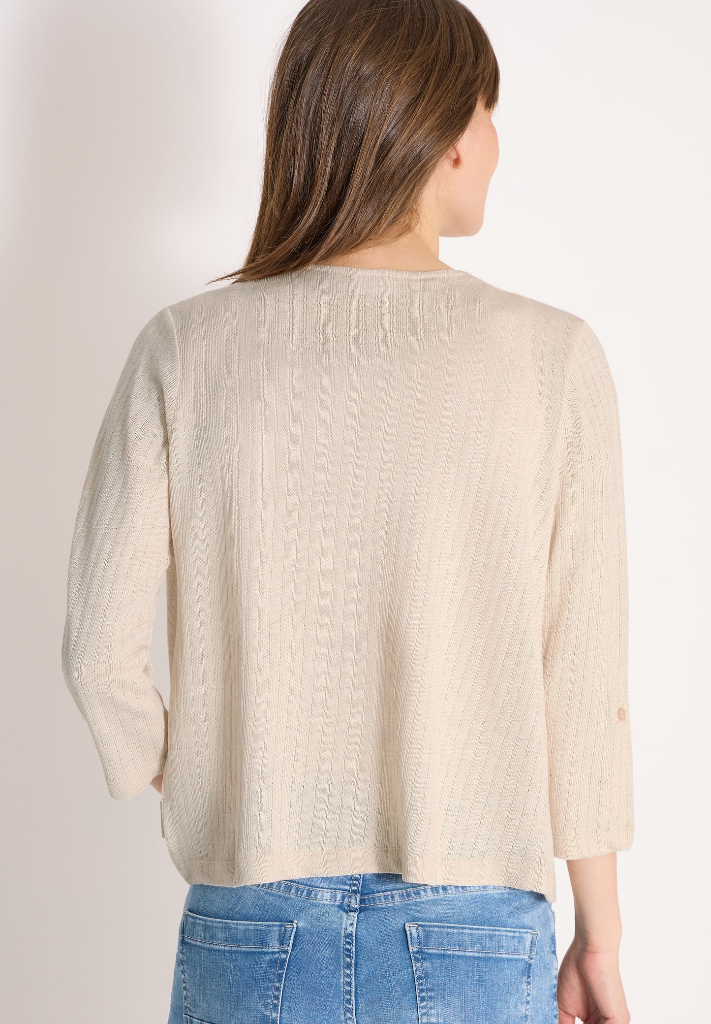CECIL - 3/4-Arm Jacke in Strick-Optik - Farbe: pearl beige
