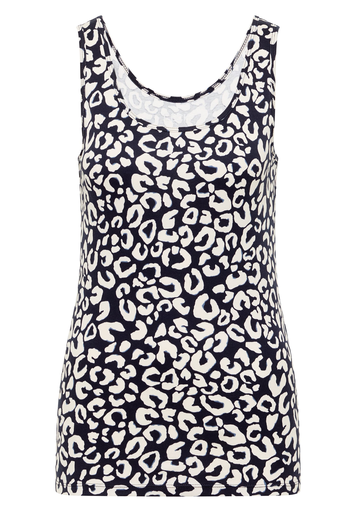 CECIL - Top mit Rundhals und Leo-Muster - Farbe: urban dark blue