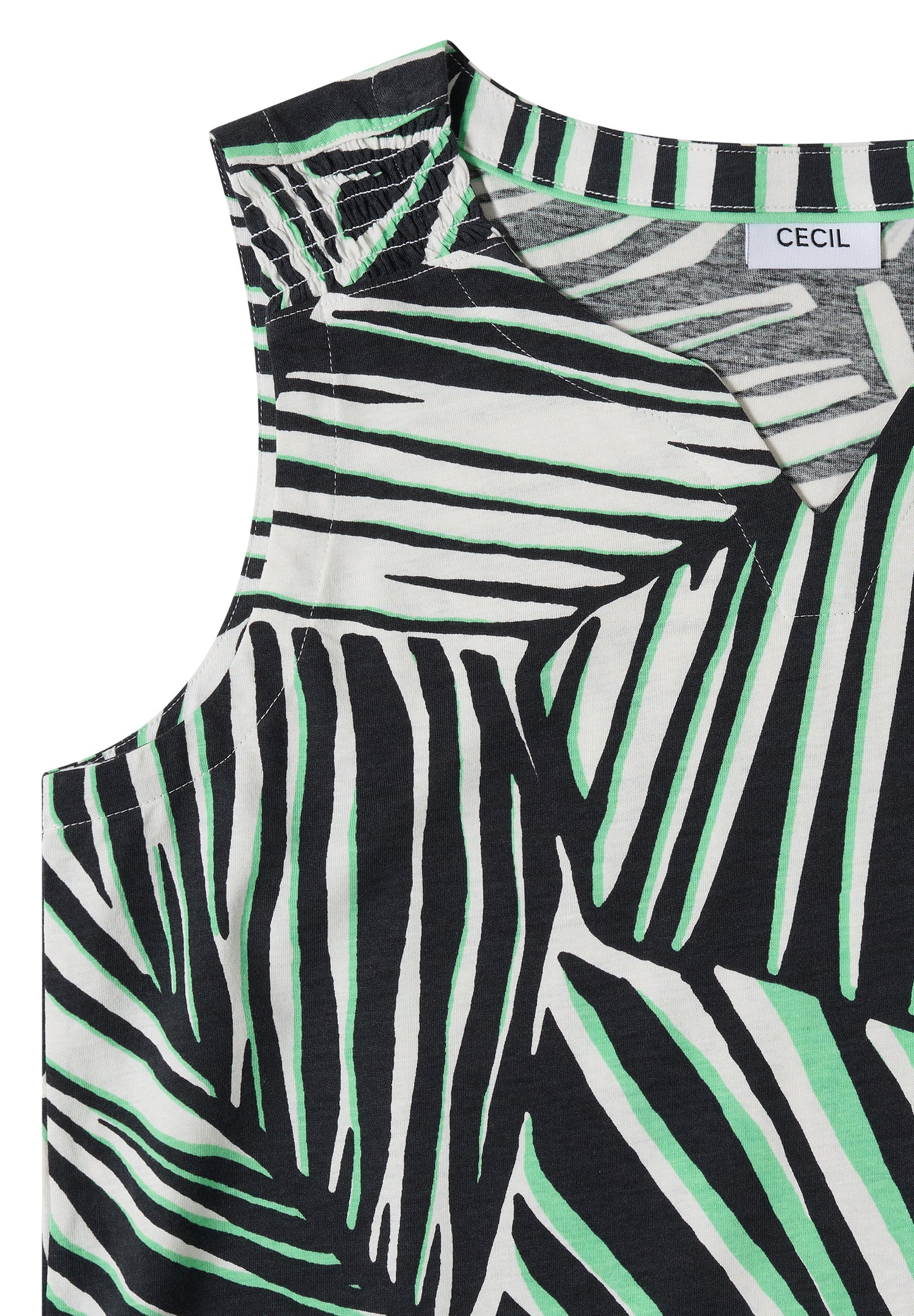 CECIL - Top aus Jersey mit Grafikprint - Farbe: palm breeze green