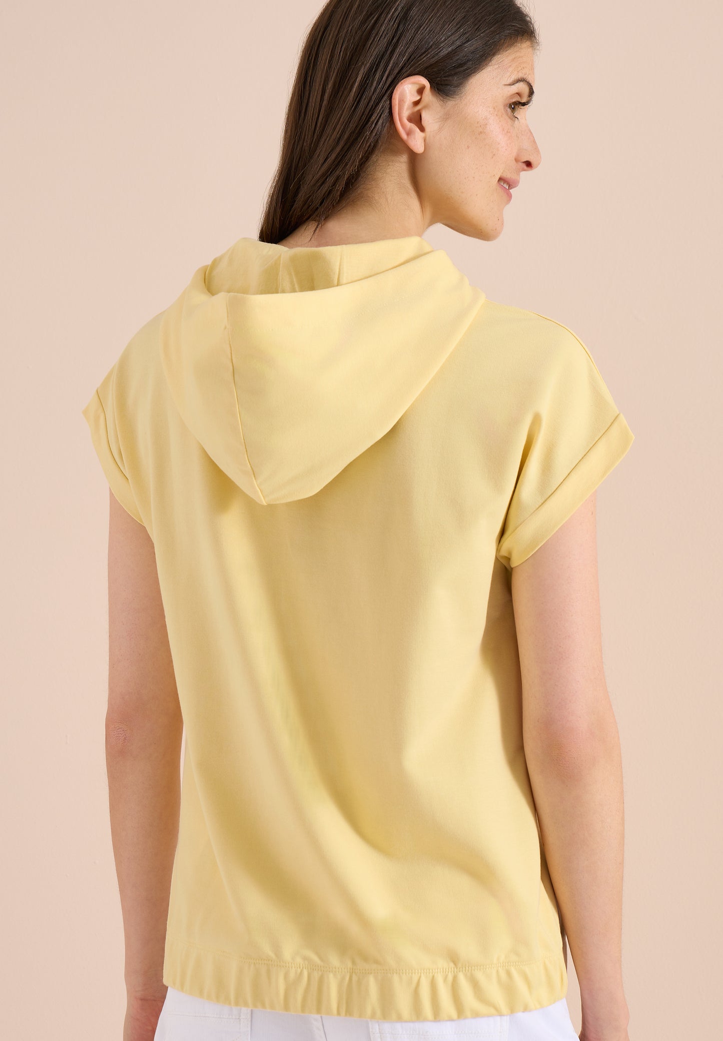 CECIL - T-Shirt mit Hoodie und Printdetail - Farbe: buttermilk yellow