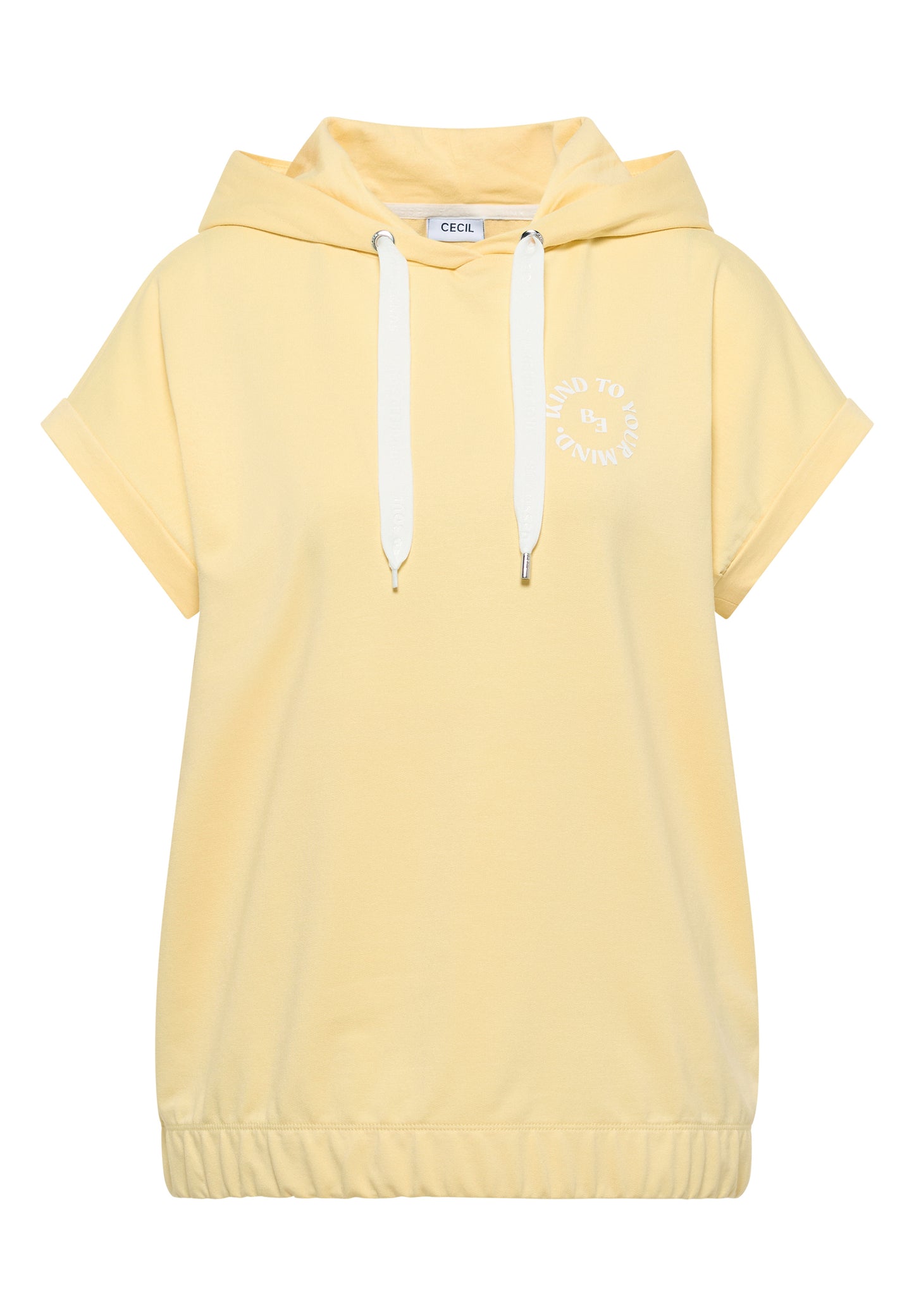 CECIL - T-Shirt mit Hoodie und Printdetail - Farbe: buttermilk yellow