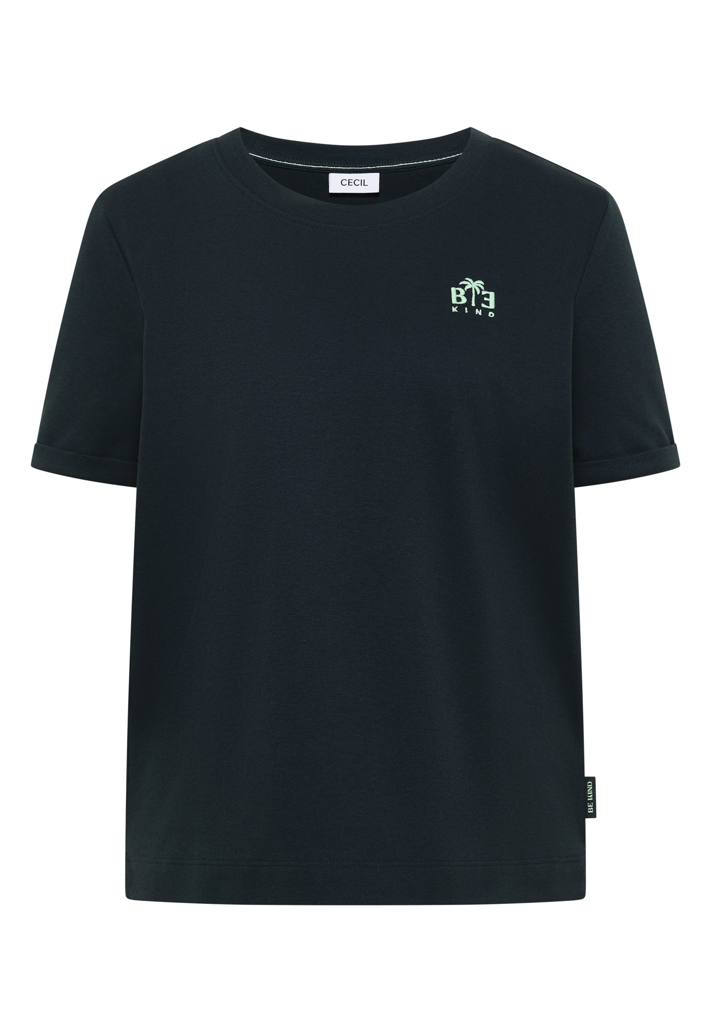 CECIL - T-Shirt mit Rundhals und Print-Detail - Farbe: palm breeze green