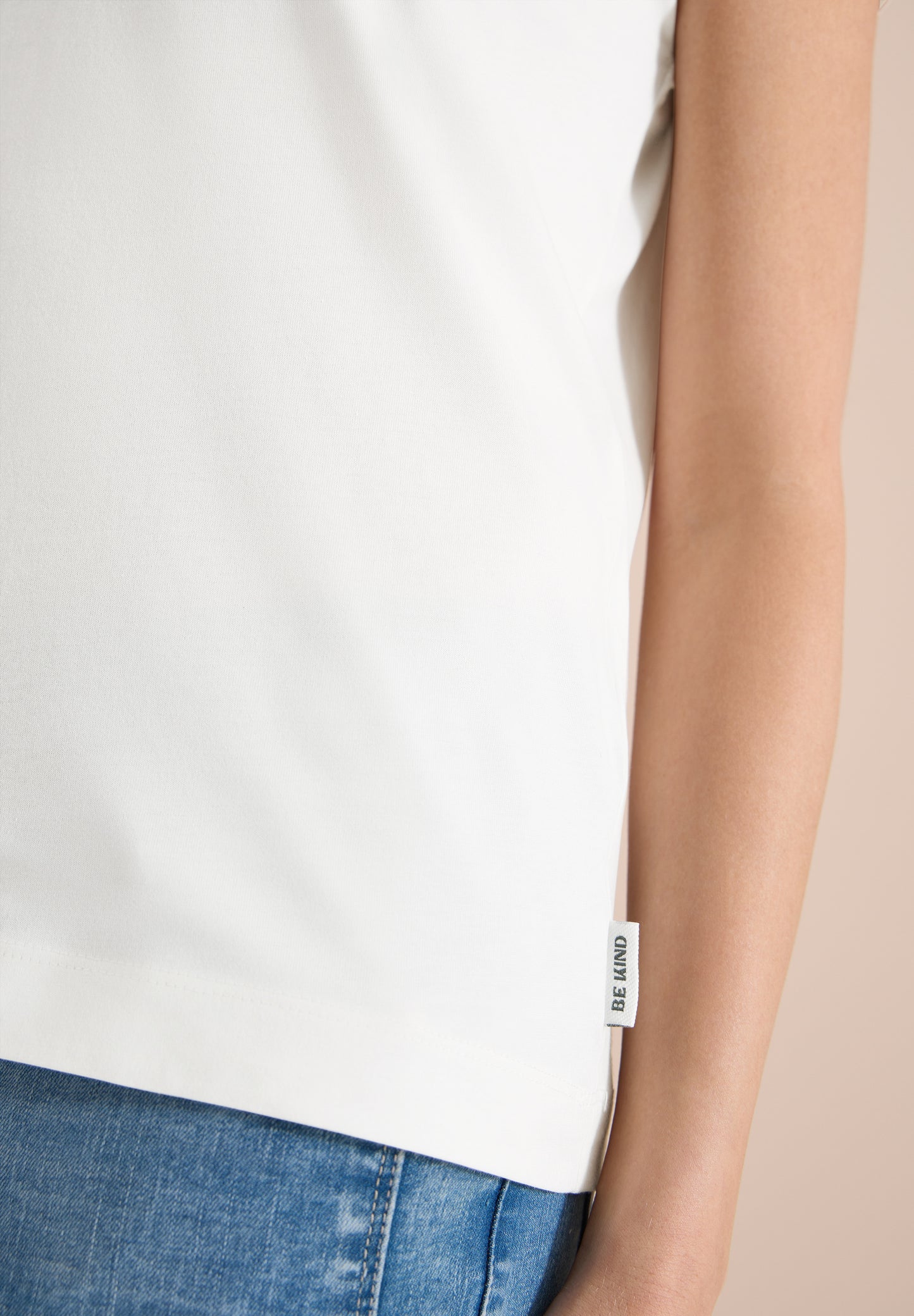 CECIL - Kurzarm Shirt mit Schnallendetail - Farbe: vanilla white