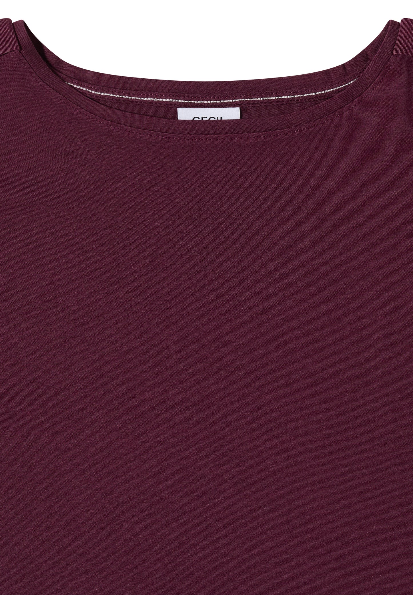 CECIL - Kurzarm Shirt mit Schnallendetail - Farbe: sweet grape red