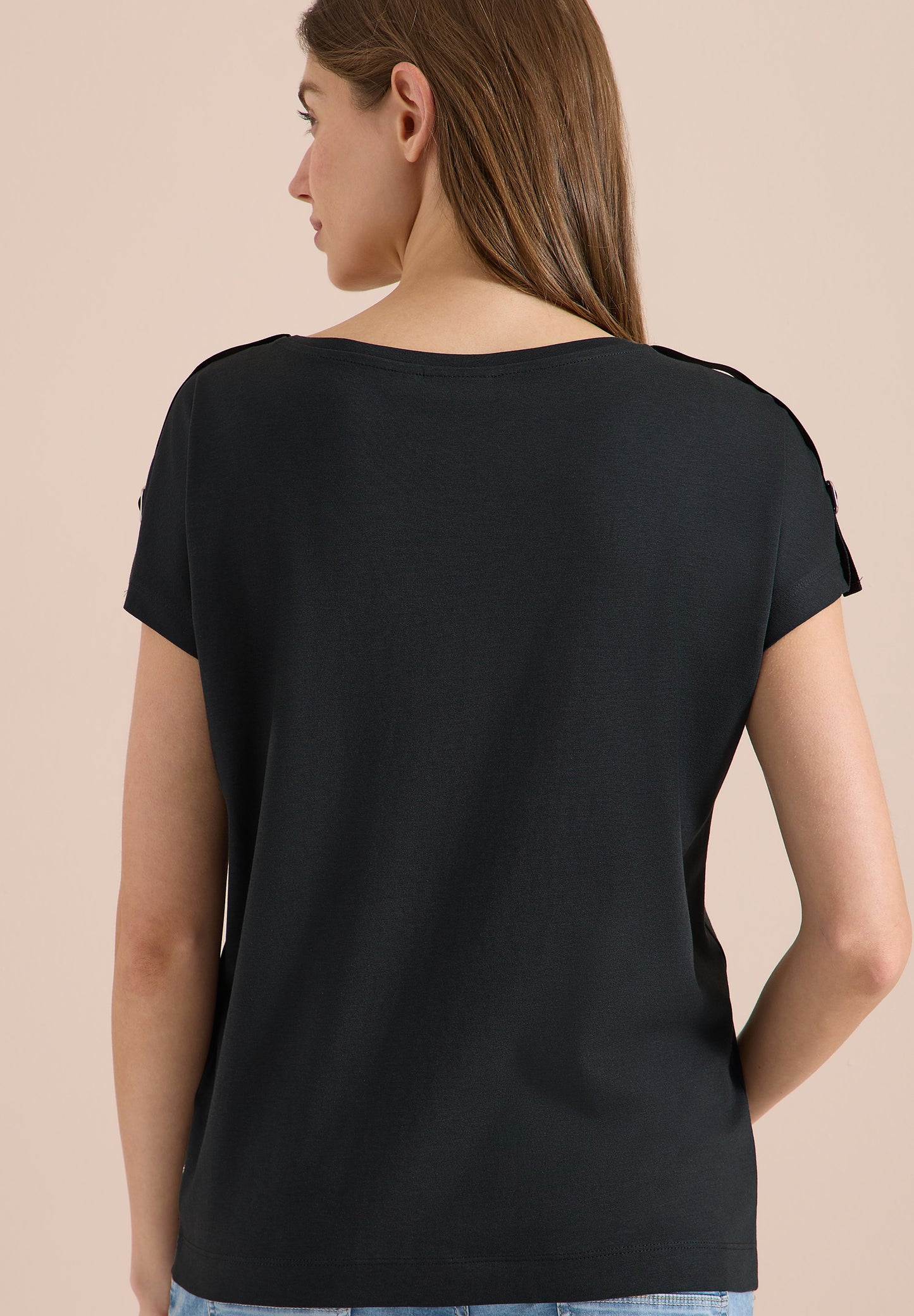 CECIL - Kurzarm Shirt mit Schnallendetail - Farbe: palm breeze green