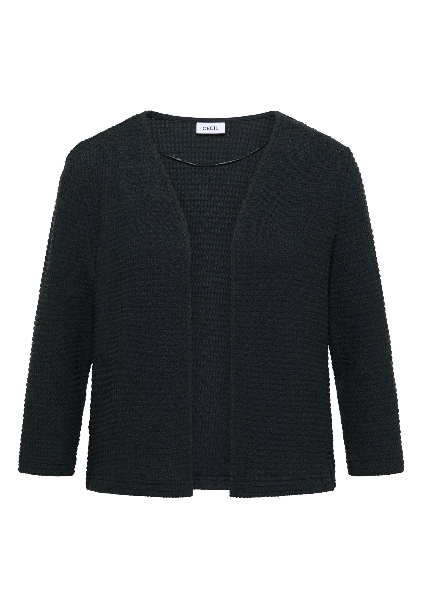 CECIL - Offene 3/4-Arm Jacke im Ajour-Look - Farbe: palm breeze green