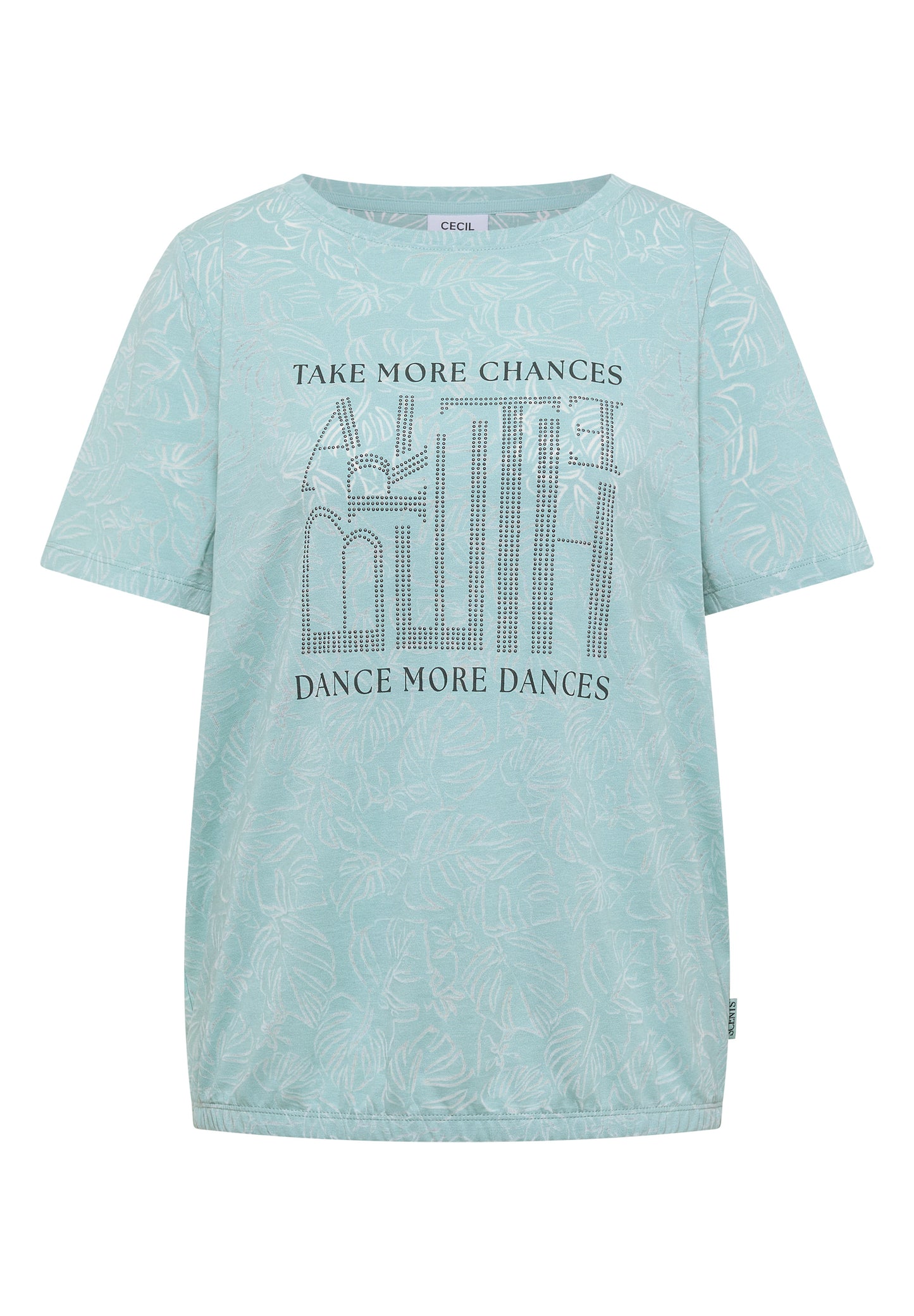 CECIL - T-Shirt in Ausbrenner-Optik - Farbe: crystal mint