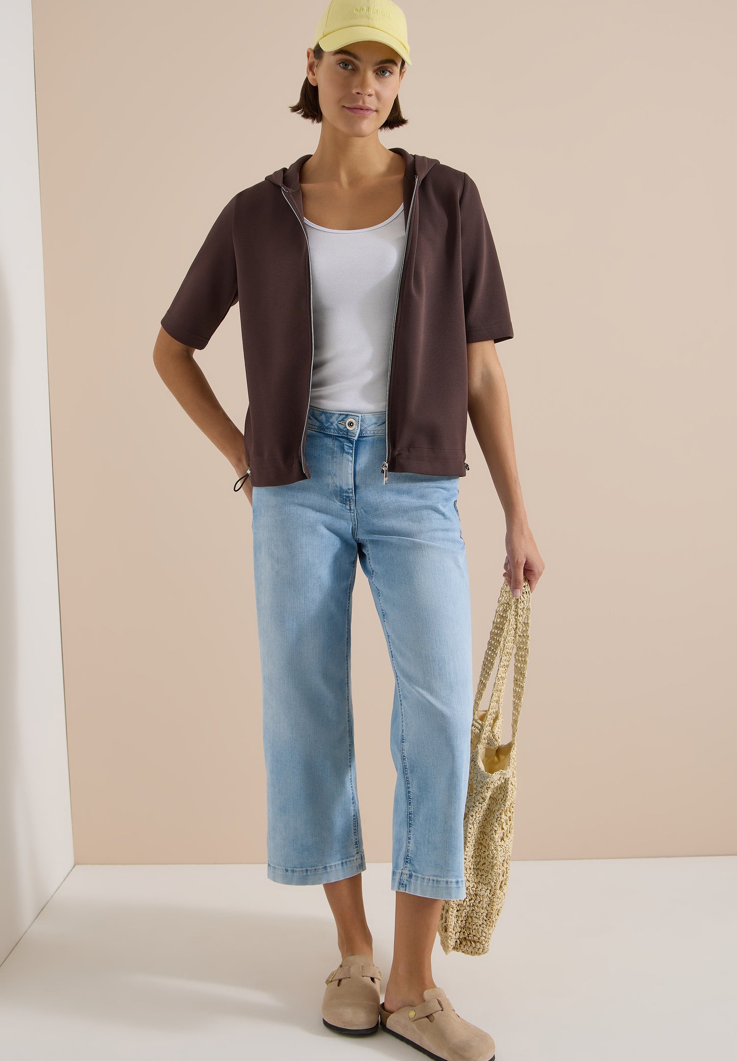 CECIL - Kapuzenjacke mit seitlichen Tunnelzügen - Farbe: brown cacao
