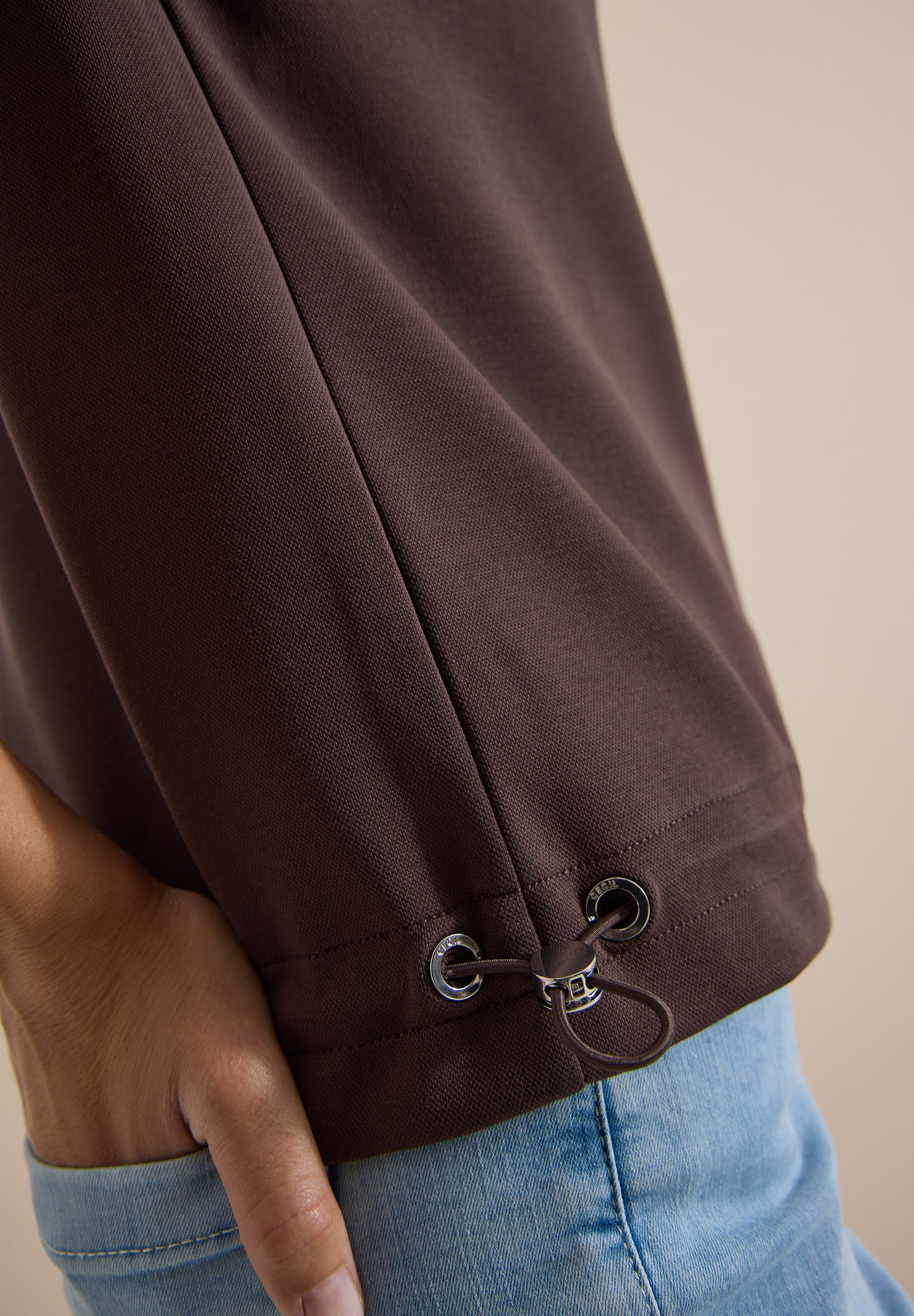 CECIL - Kapuzenjacke mit seitlichen Tunnelzügen - Farbe: brown cacao
