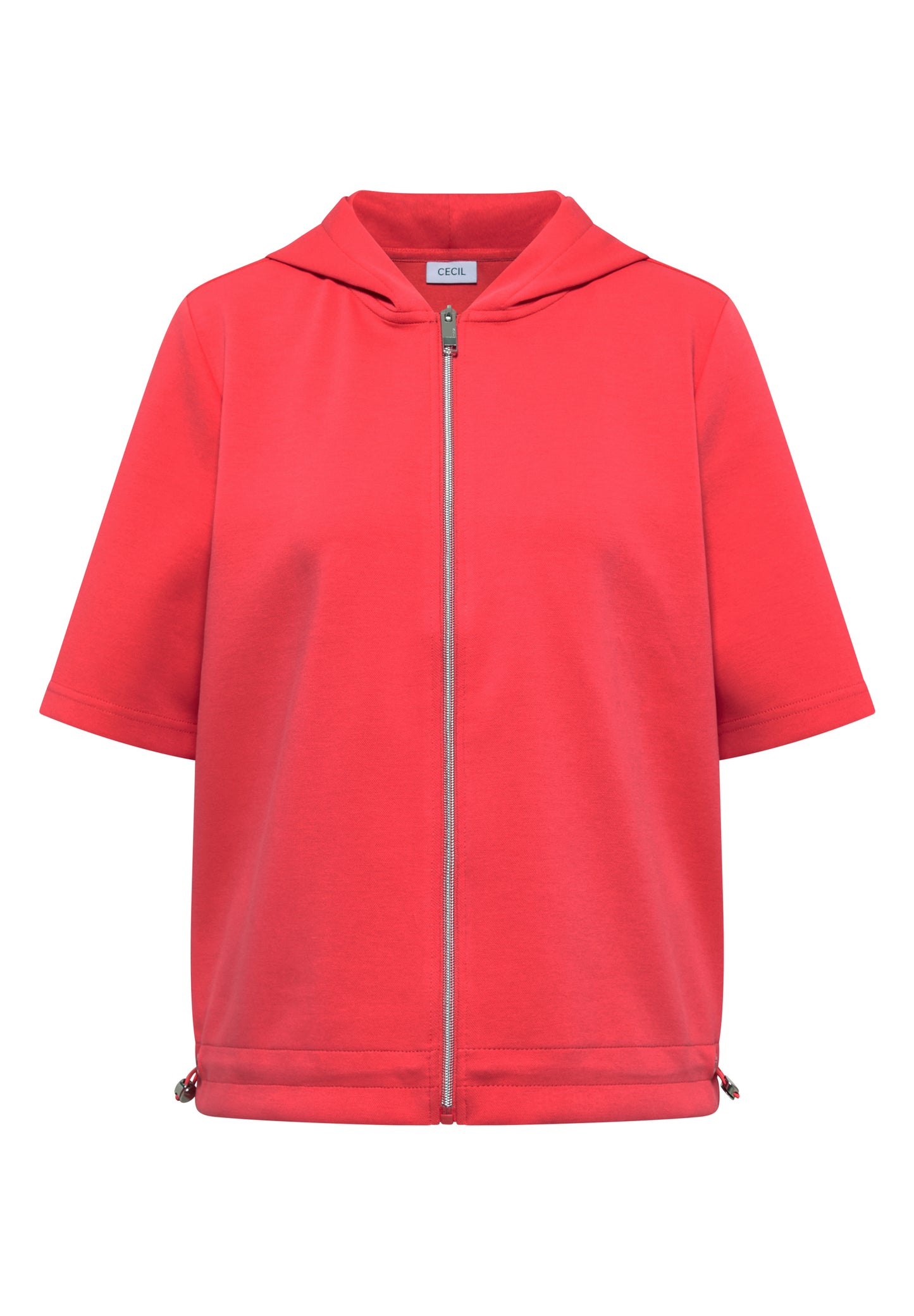 CECIL - Kapuzenjacke mit seitlichen Tunnelzüen - Farbe: coral