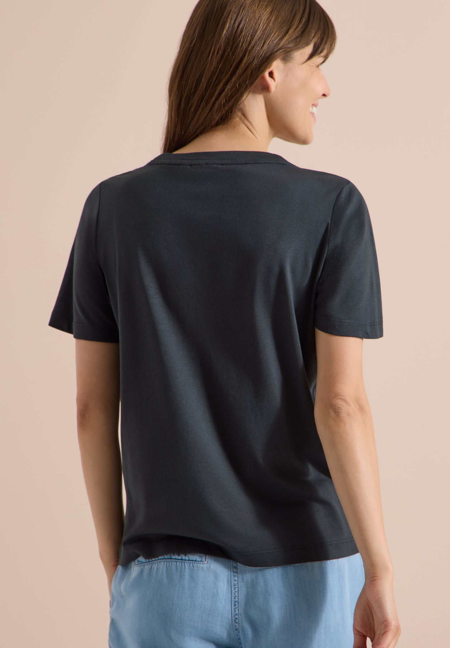 CECIL - T-Shirt mit Rundhals und Frontprint - Farbe: palm breeze green