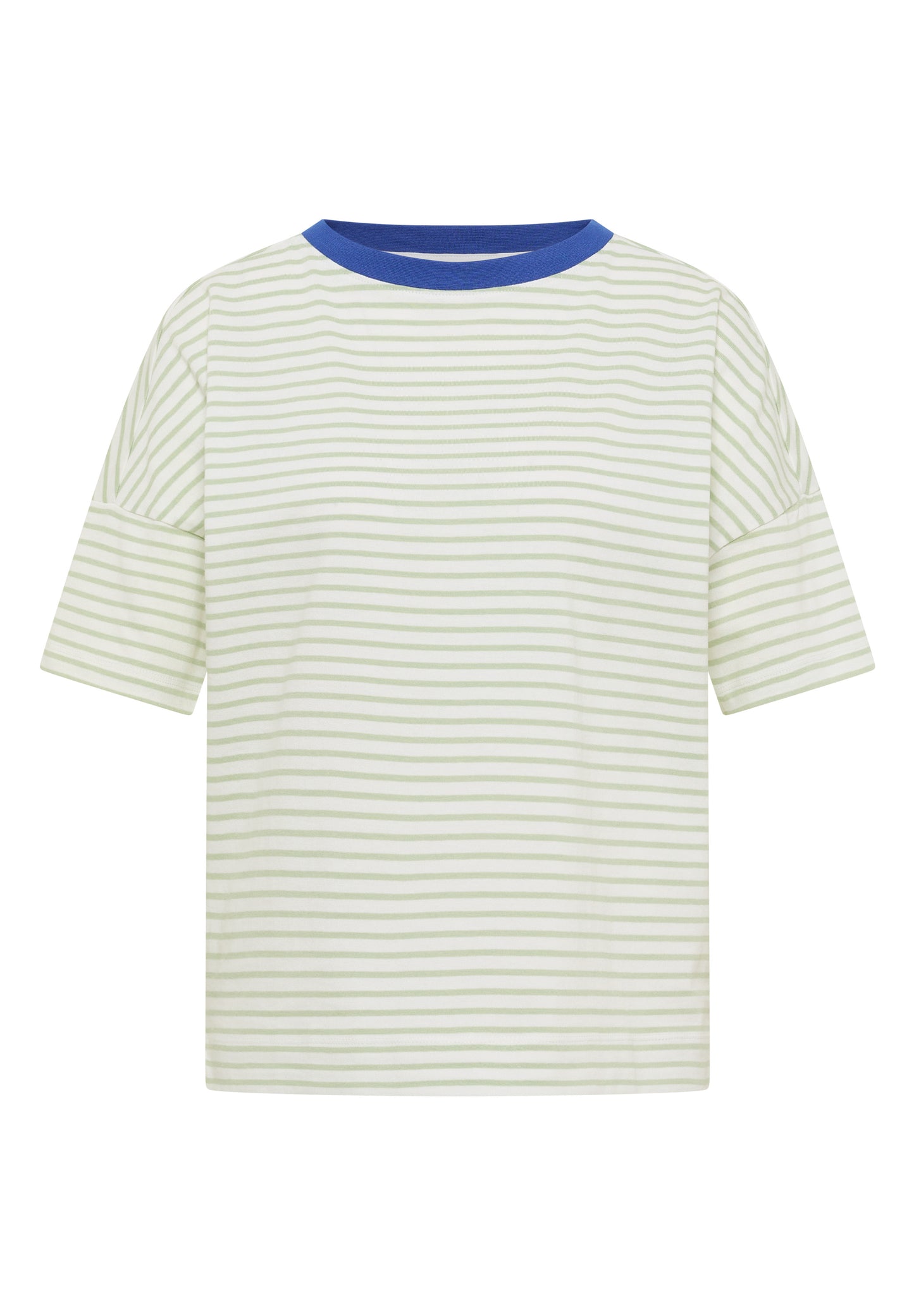 CECIL - T-Shirt mit Streifen und Kontrastdetail - Farbe: raw matcha lime