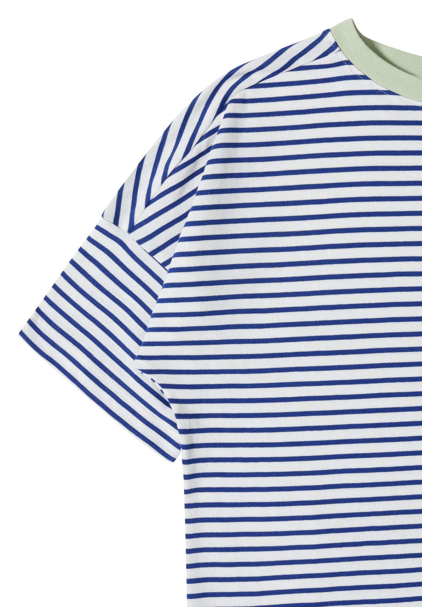 CECIL - T-Shirt mit Streifen und Kontrastdetail - Farbe: deep river blue