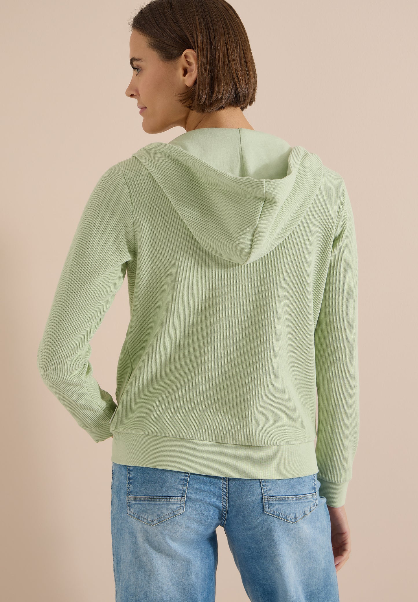 CECIL - Langarm Jacke mit Kapuze und Struktur - Farbe: raw matcha lime