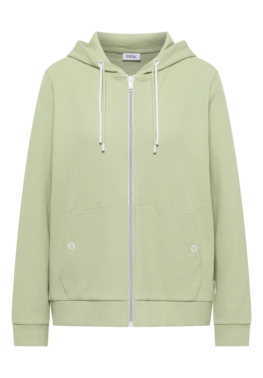 CECIL - Langarm Jacke mit Kapuze und Struktur - Farbe: Grün