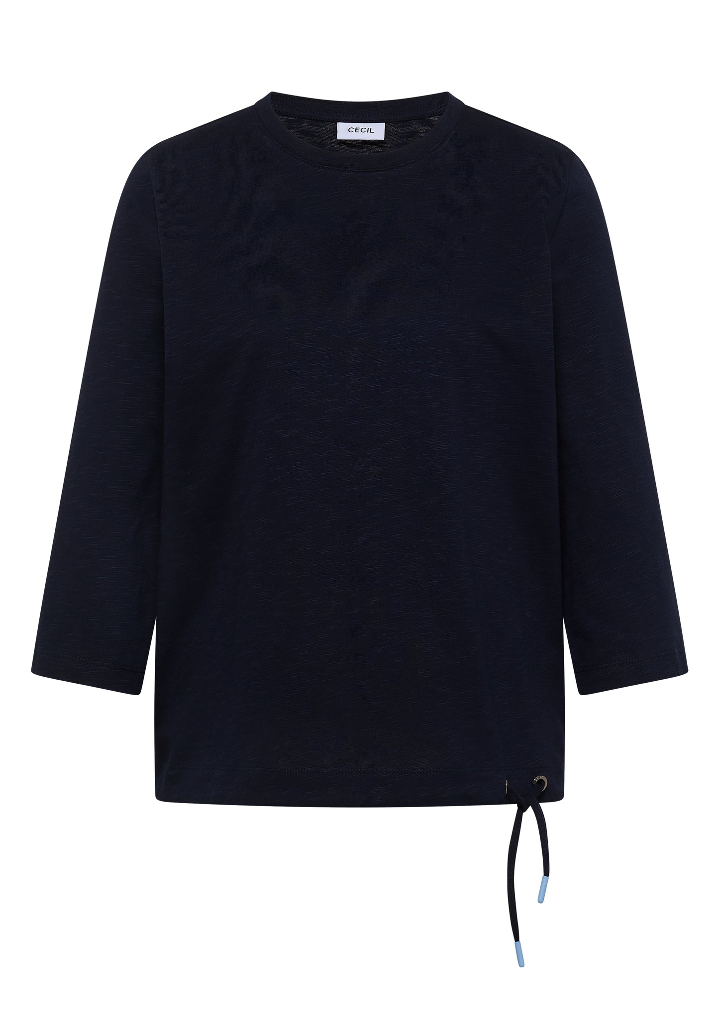 CECIL - 3/4-Arm Shirt mit Rundhals in Unifarbe - Farbe: urban dark blue