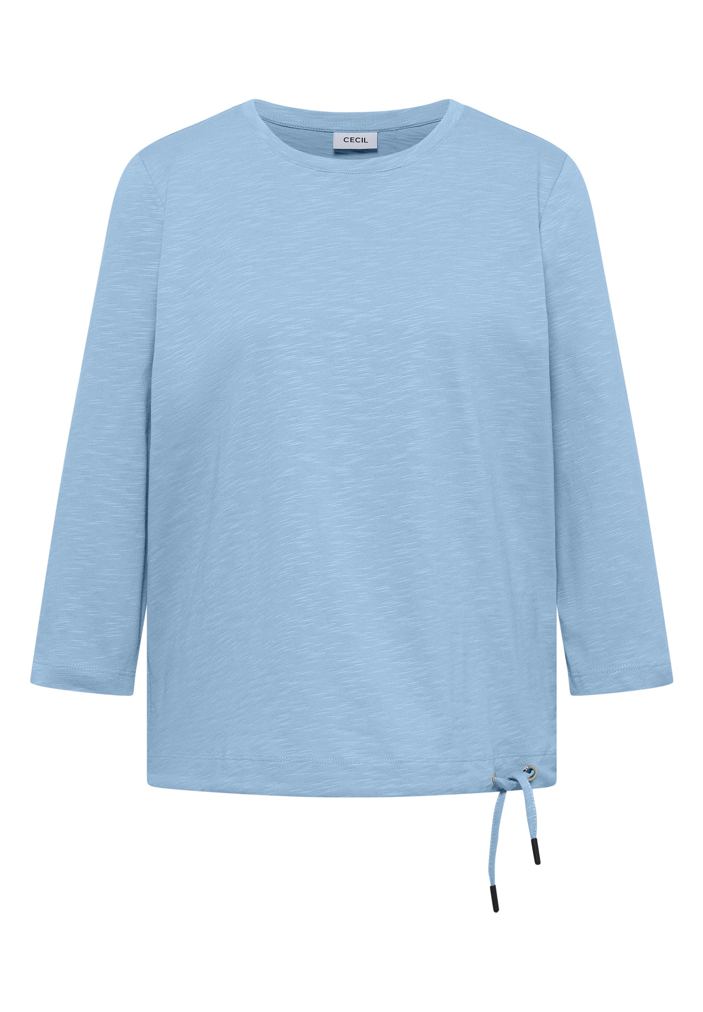 CECIL - 3/4-Arm Shirt mit Rundhals in Unifarbe - Farbe: easy blue