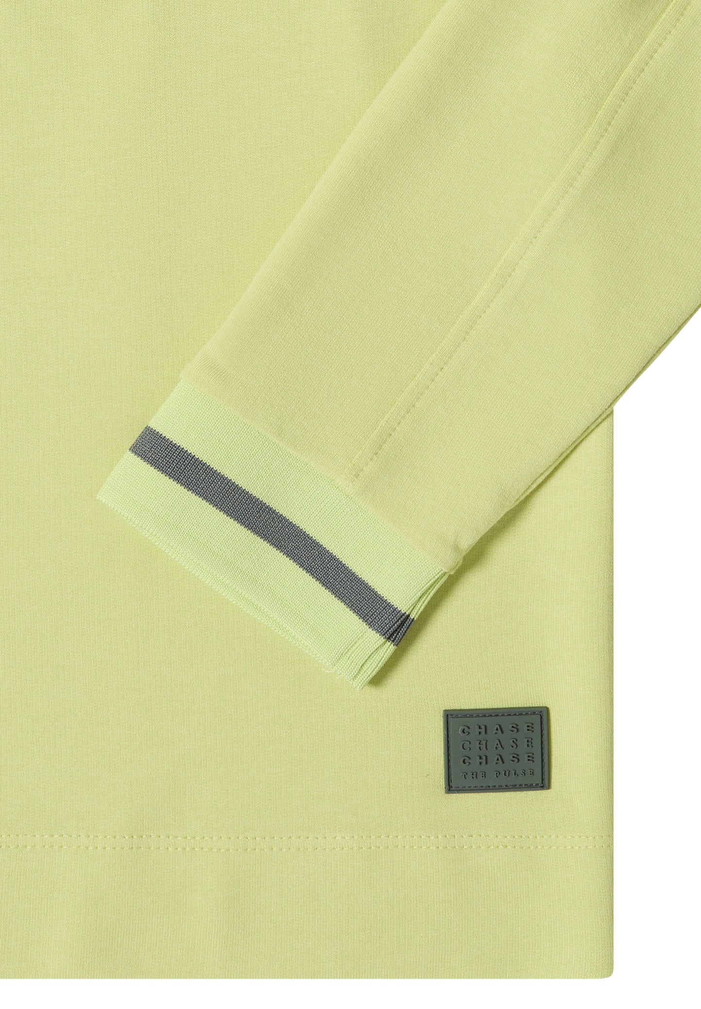 CECIL - Langarm Shirt mit Rundhals und Streifendetail - Farbe: citrin green