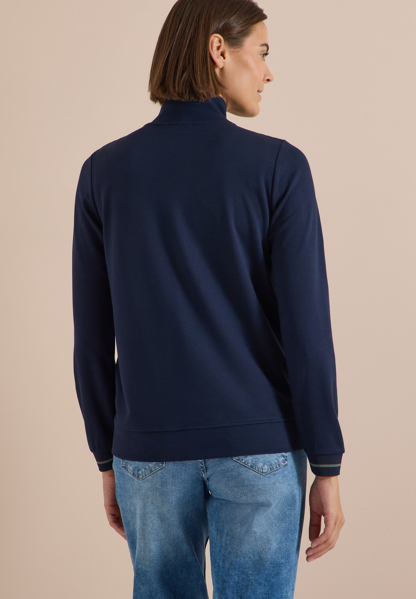 CECIL - Leichte Jacke mit Stehkragen und Zipper - Farbe: urban dark blue