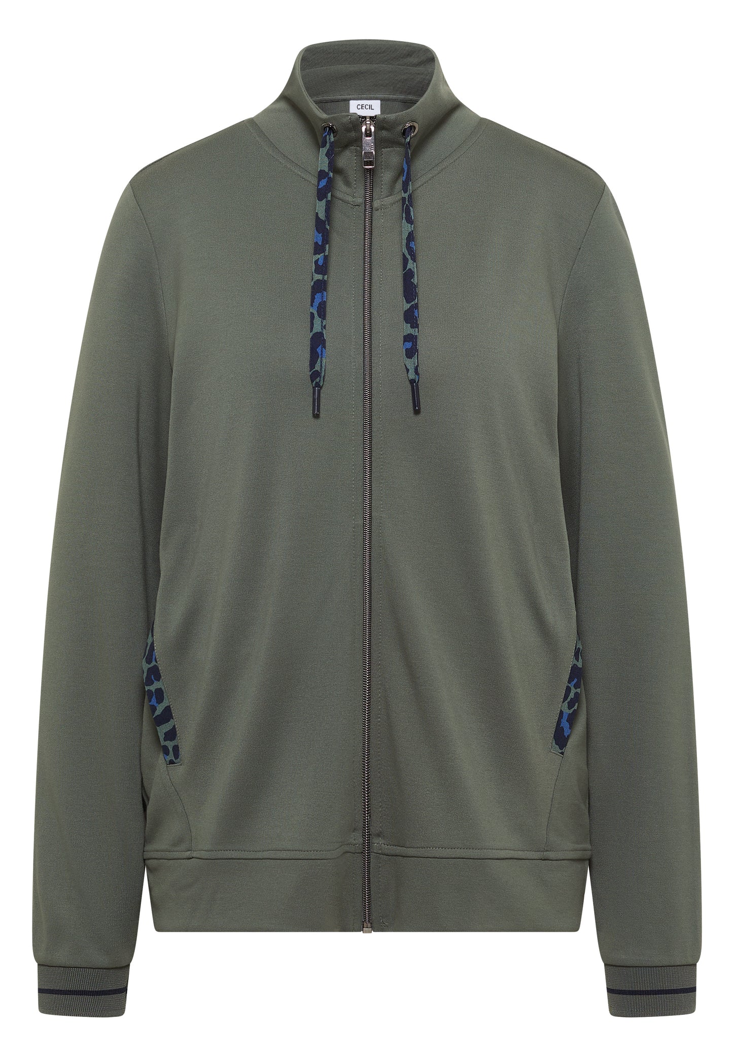 CECIL - Leichte Jacke mit Stehkragen und Zipper - Farbe: dried olive green
