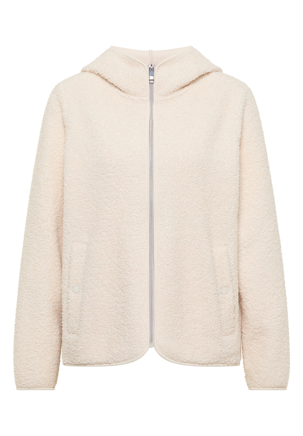 Detailansicht der CECIL Teddy-Jacke in Vanilla White