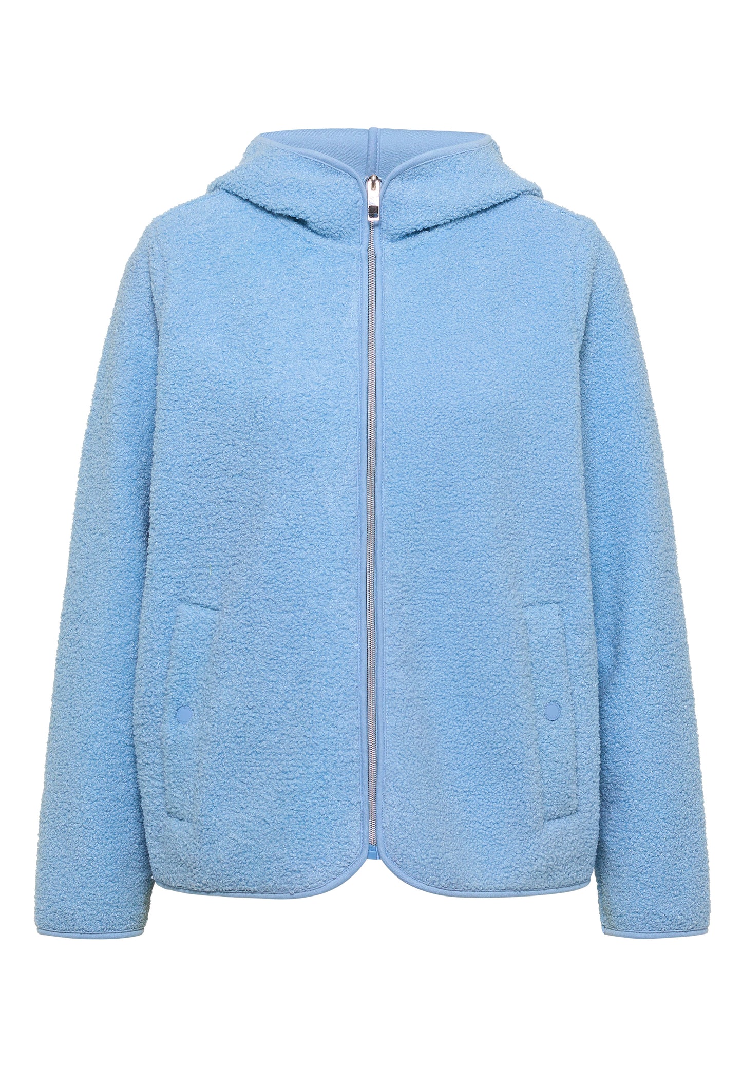 CECIL - Teddy-Jacke mit Kapuze in Unifarbe - Farbe: easy blue